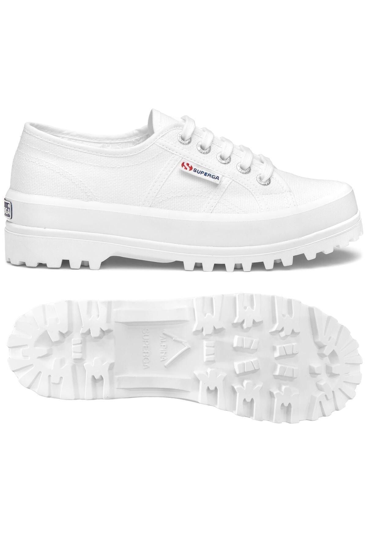 Superga 2555 Alpina Unisex Beyaz Platform Sneaker