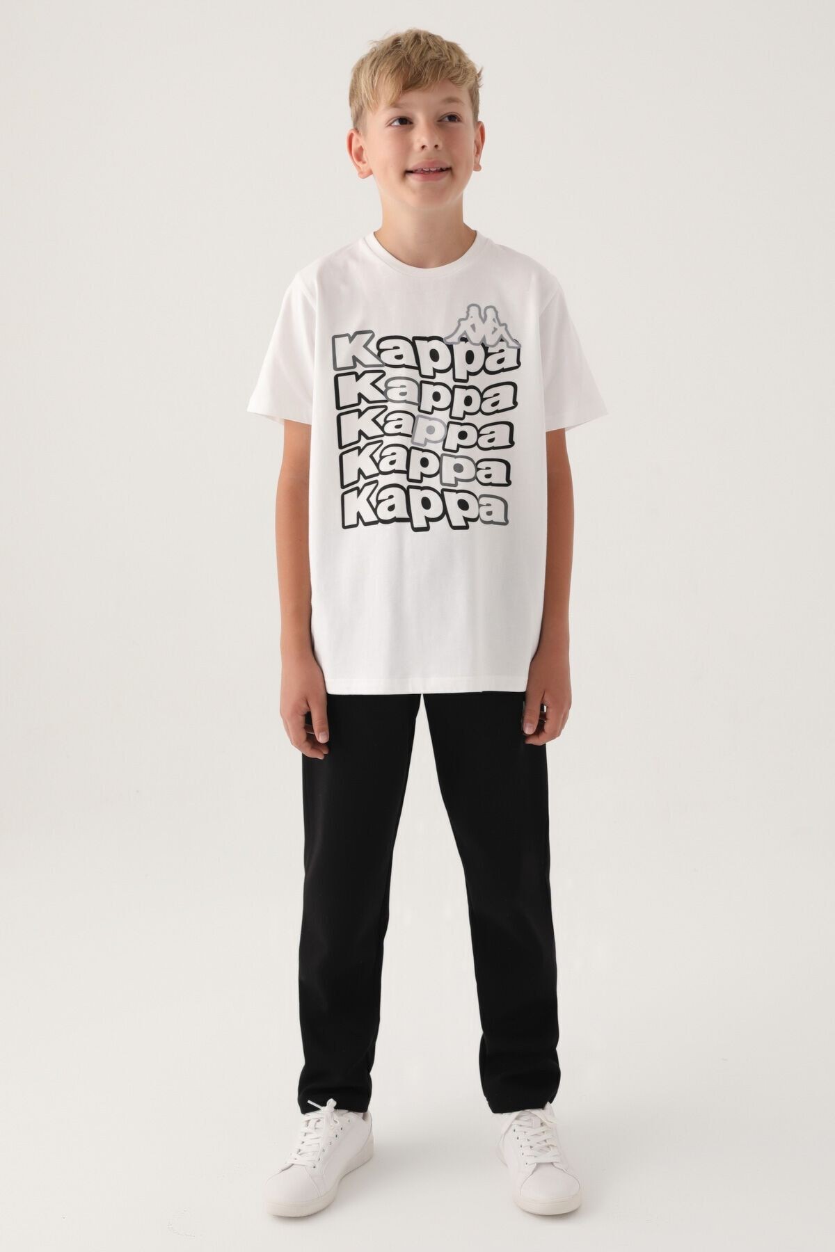 Kappa Krem Baskılı Erkek Çocuk T-Shirt