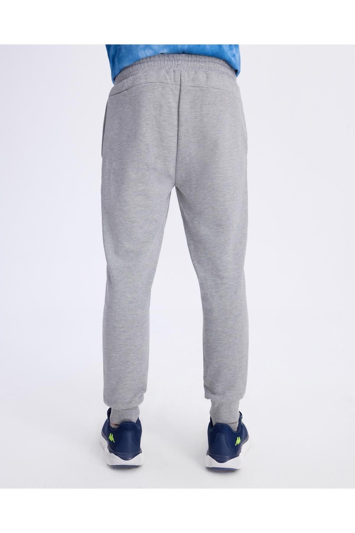 Kappa Authentic Baston Pant Erkek Gri Comfort Fit Eşofman Altı