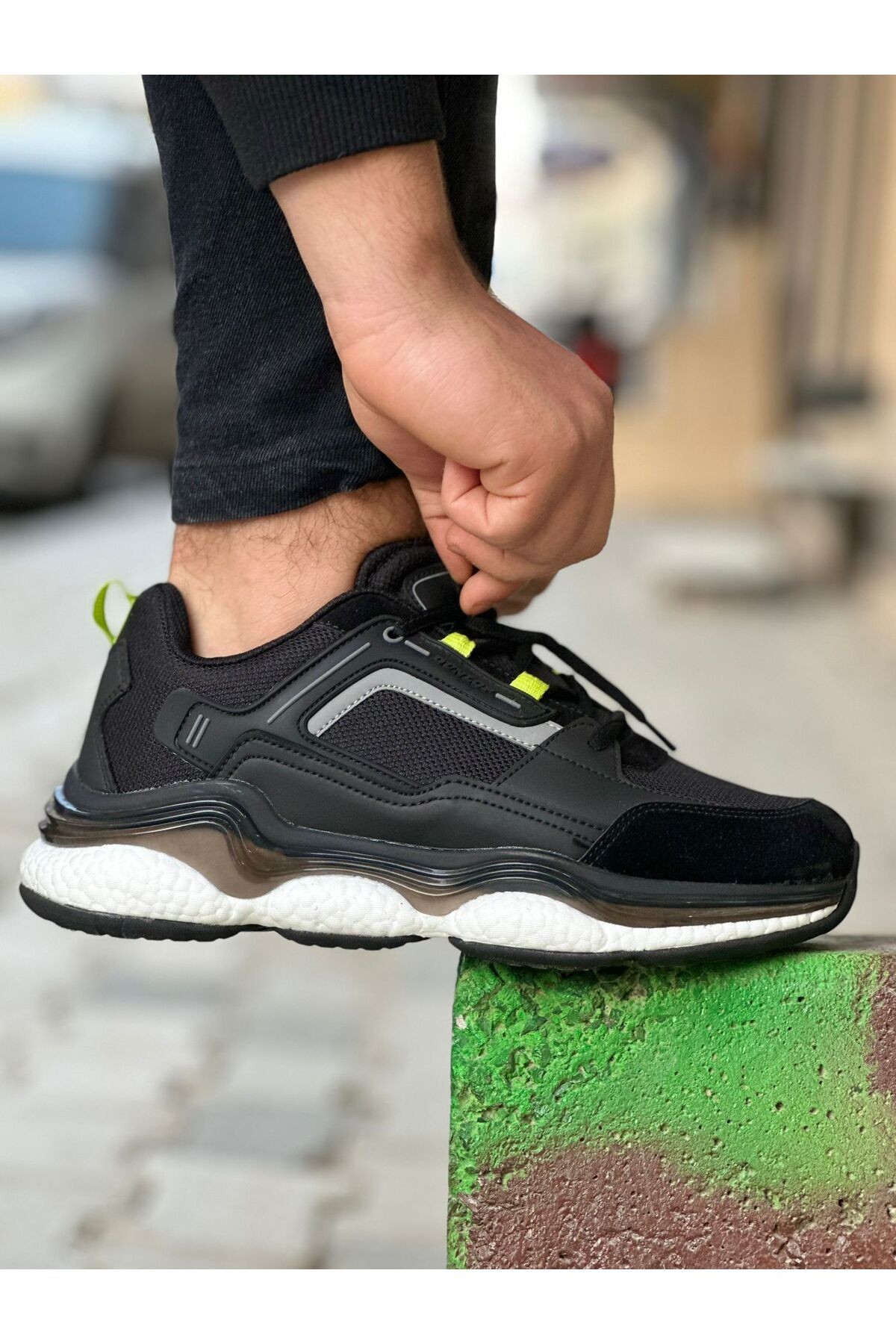 DUNLOP DNP-2469-Siyah Yesil-ERKEK SPOR AYAKKABI