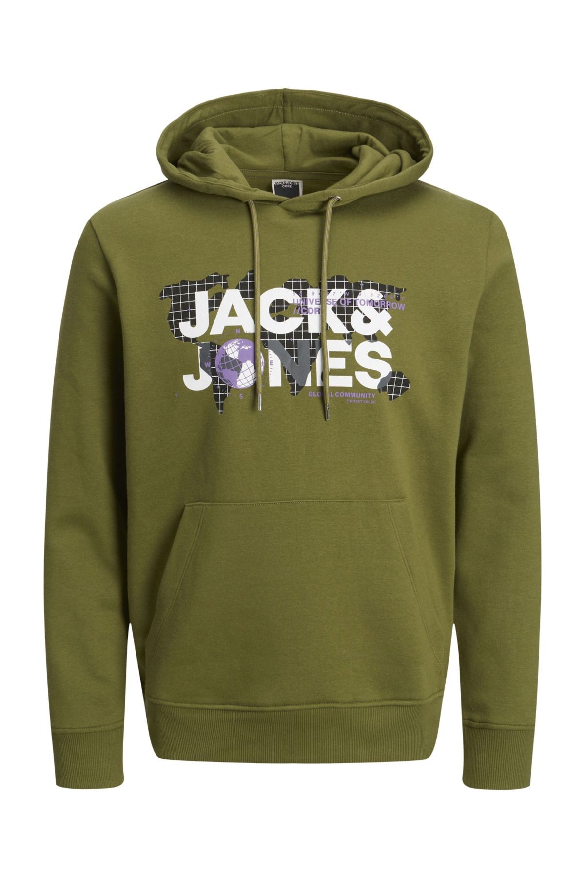 Jack & Jones Logolu Kapüşonlu Sweatshirt - Dust