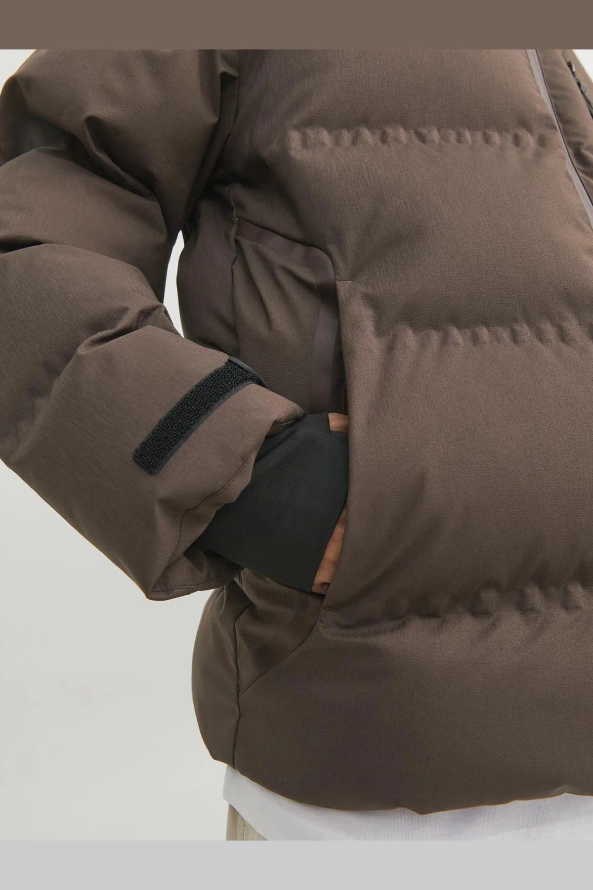 Jack & Jones Kapüşonlu Cep Detaylı Puffer Mont - Sweep