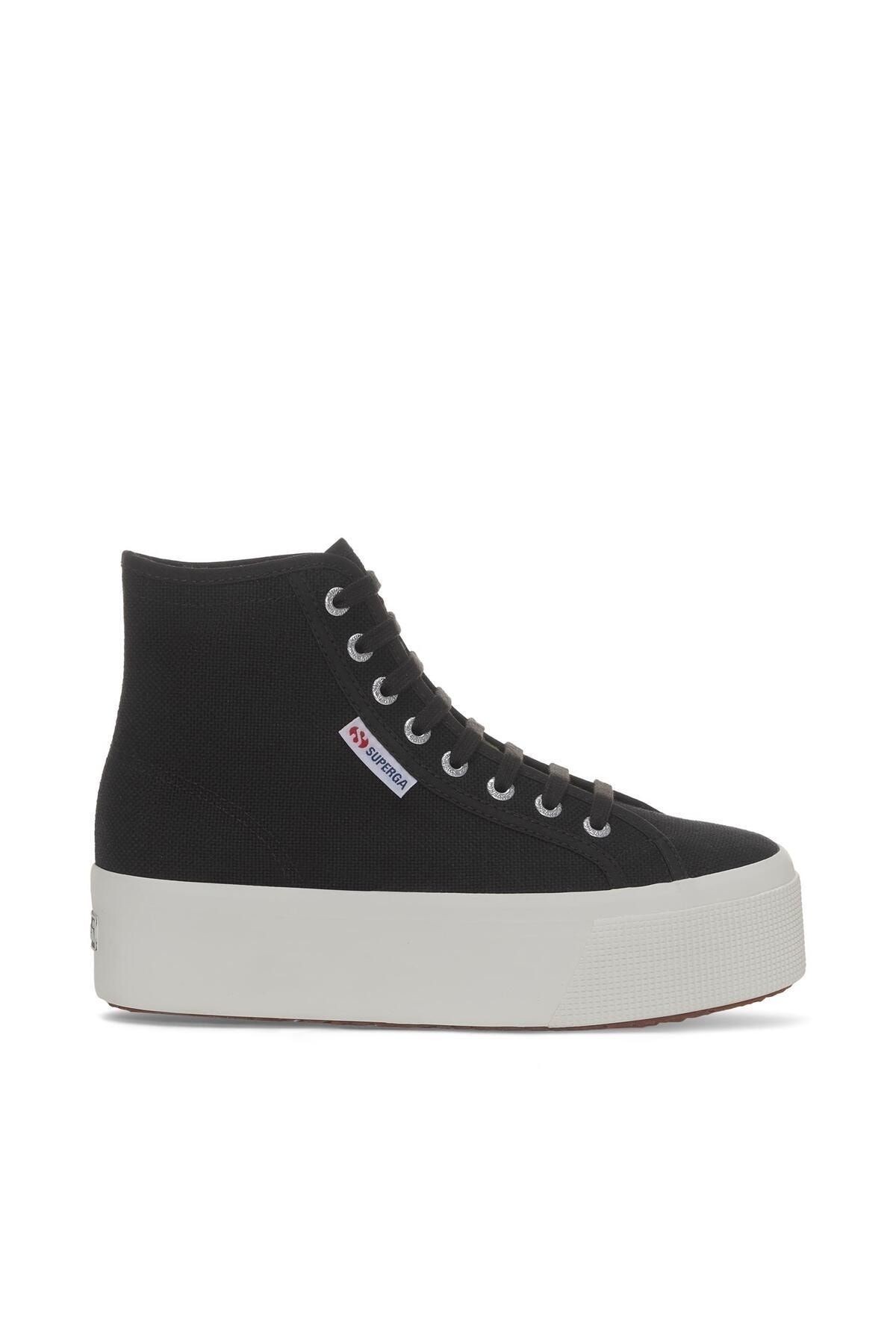 SUPERGA 2708 Hi Top Kadın Siyah Bilekli Sneaker