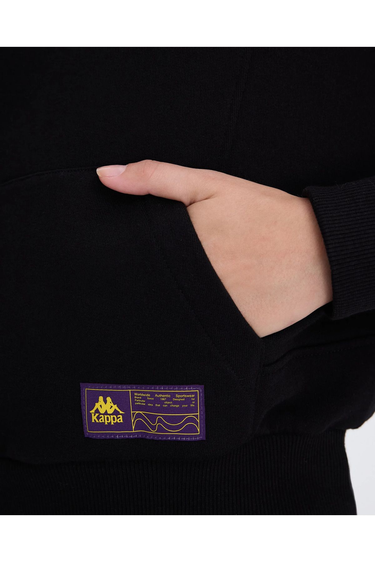 Authentic Alena Hoodie Kadın Siyah Oversize Fit Hoodie