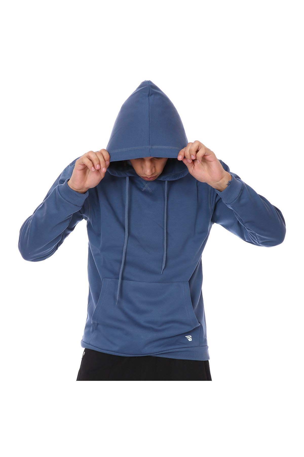 Sportive Spo-Shoodie Erkek Lacivert Günlük Stil Sweatshirt 712203-LCV