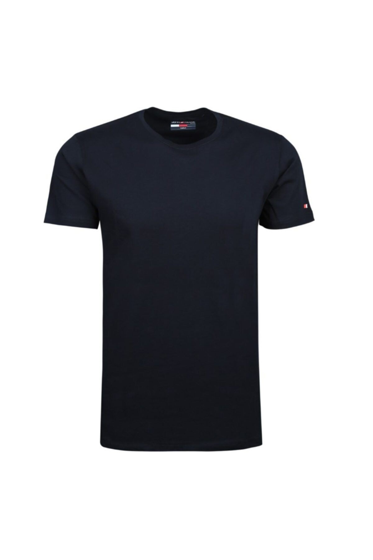 John Frank Erkek Lacivert Basic T-shirt