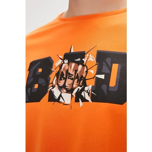 Bad Bear Bang Erkek Turuncu Yuvarlak Yaka Tişört