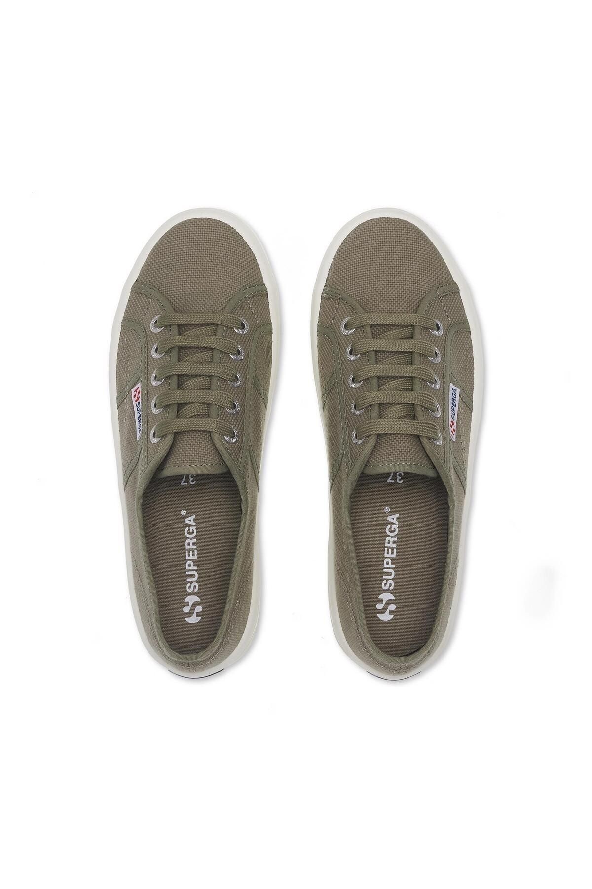 Superga 2555 Alpina Unisex Safari Yeşil Platform Sneaker
