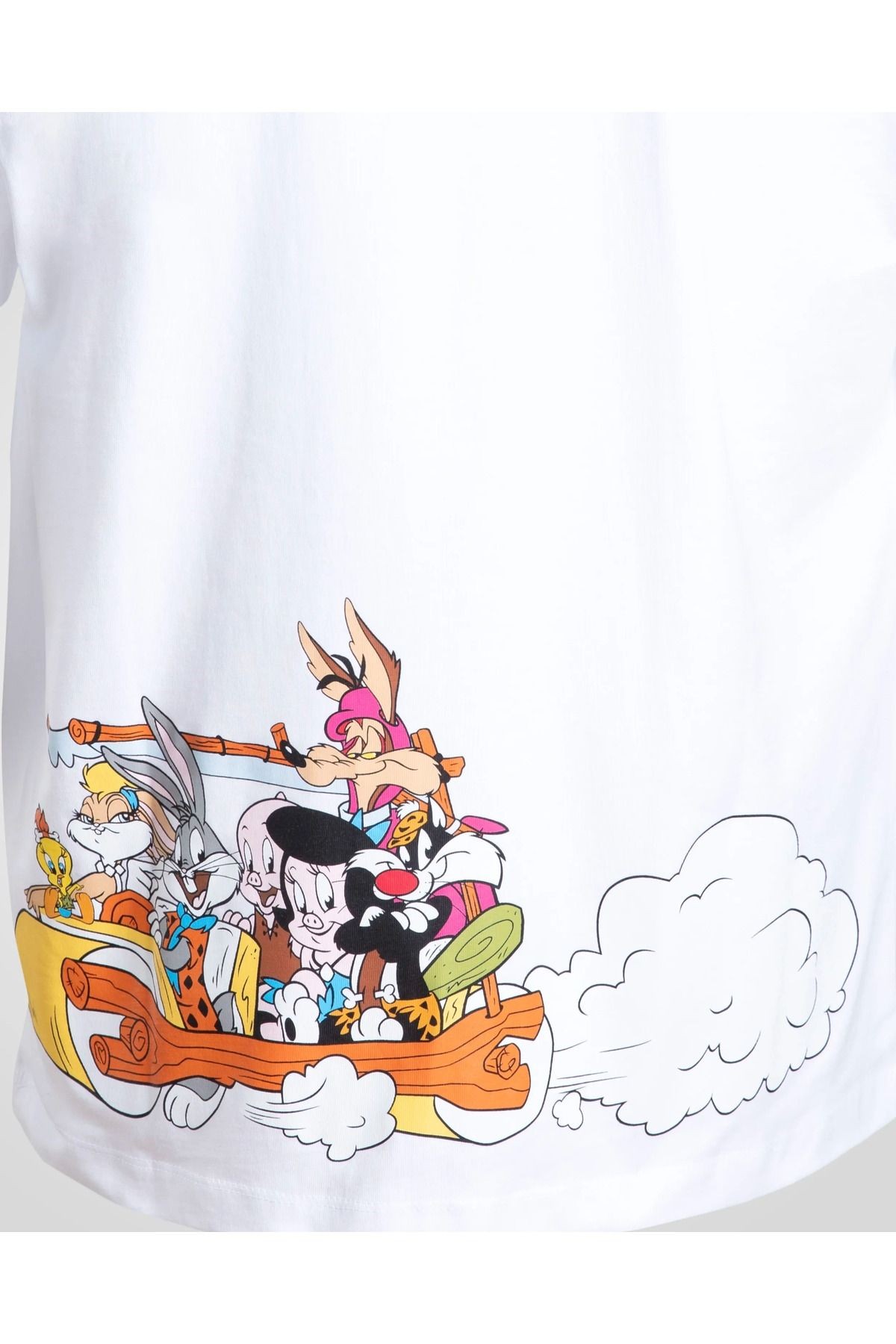 Kappa Authentic Dianis Warner Bros Unisex Siyah Beyaz Comfort Fit Tişört 