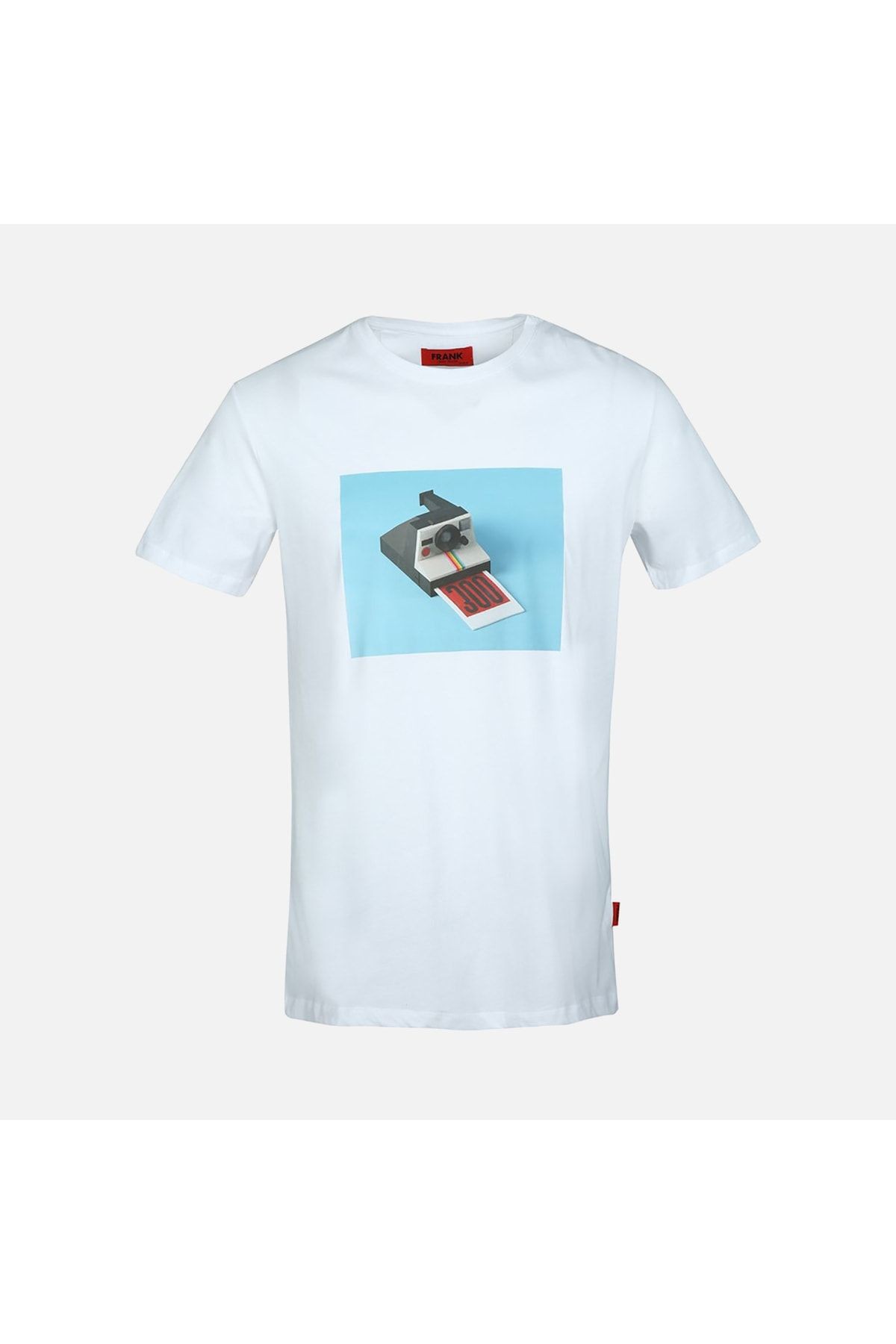 JOHN FRANK Erkek Beyaz Baskılı T-shirt