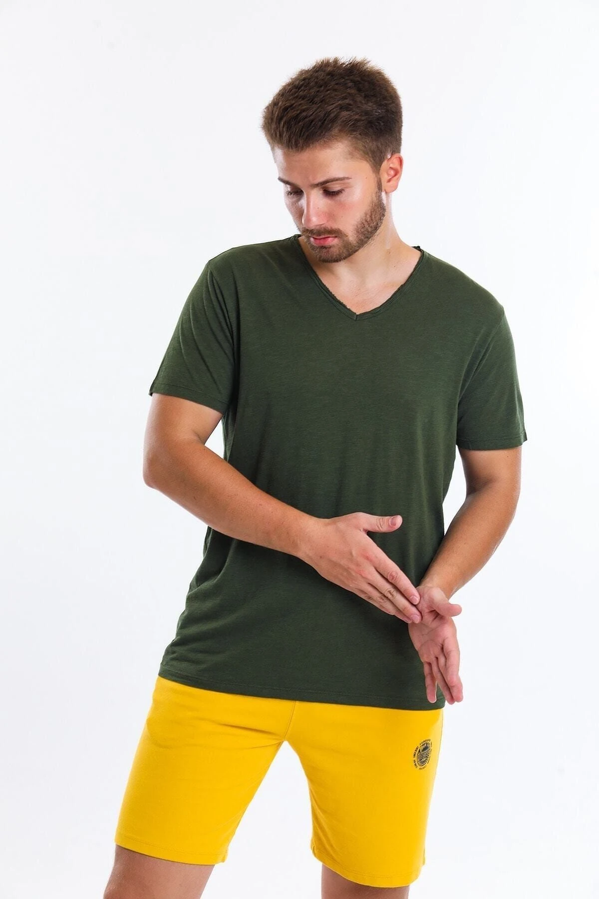 Superfly 22589-MEN Tshirt K.haki Erkek Kisa Kol T-Shirt