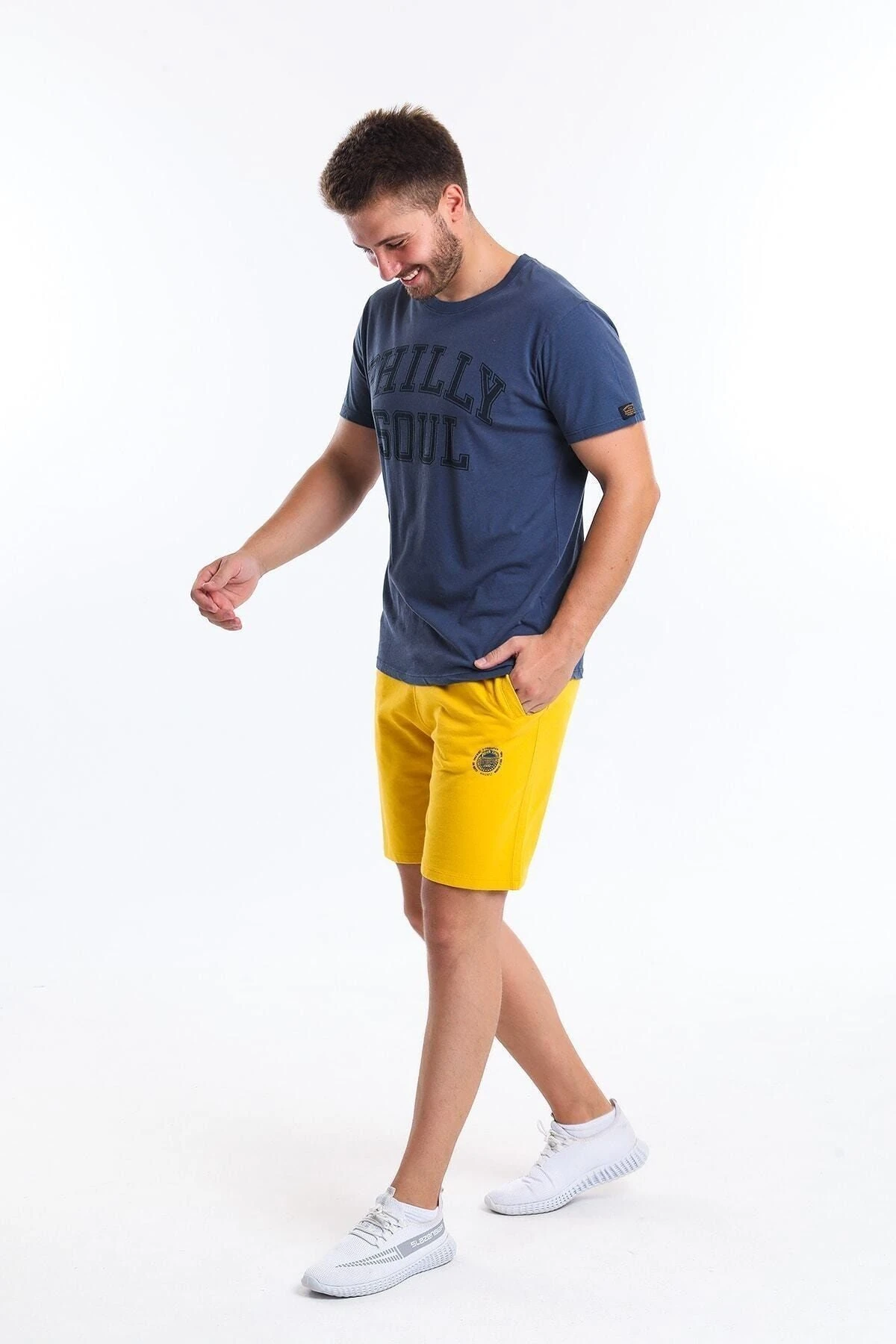 Superfly 22571-MEN Tshirt L.indigo Erkek Kisa Kol T-Shirt