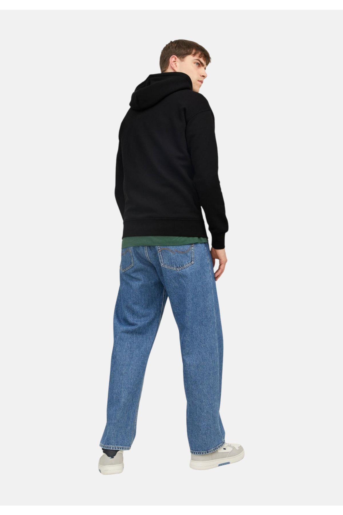 Jack & Jones Erkek Kapüşonlu Önden Cepli Sweatshirt 12241687