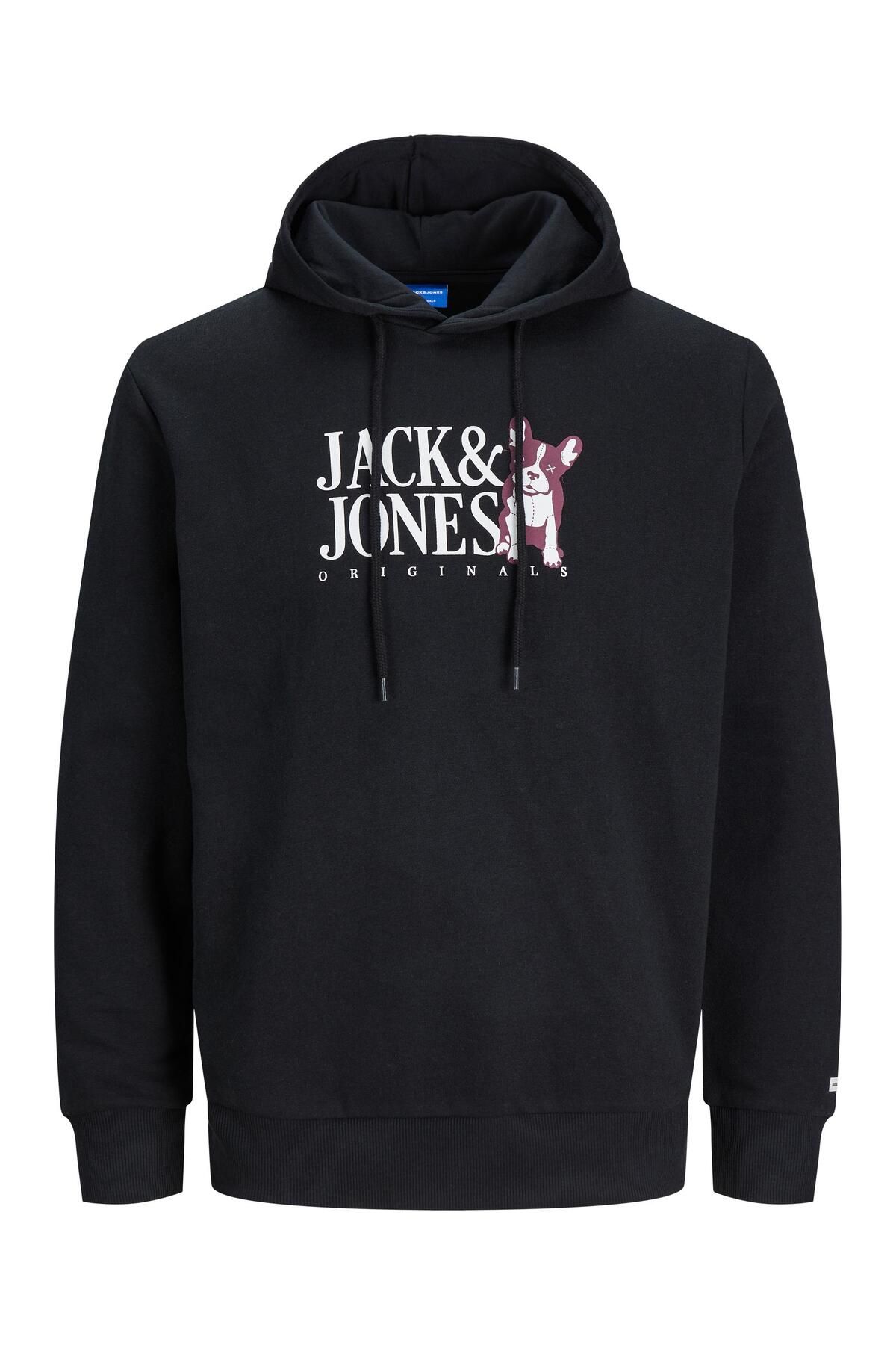 Jack & Jones Jorbeware Sweat Hood Fst Erkek Siyah Sweatshirt 12244219-Black