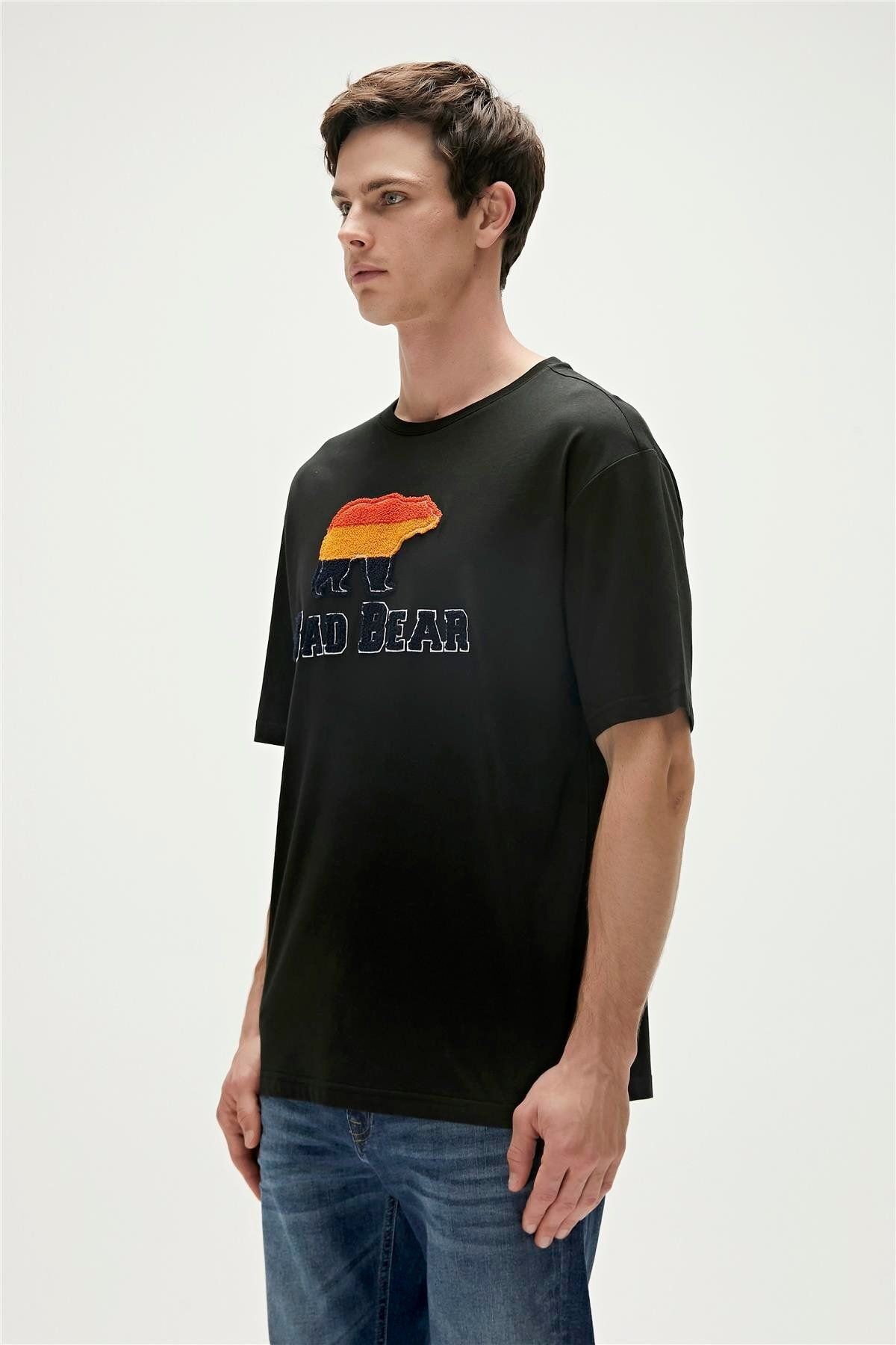 Bad Bear Tripart Erkek Siyah T-shirt