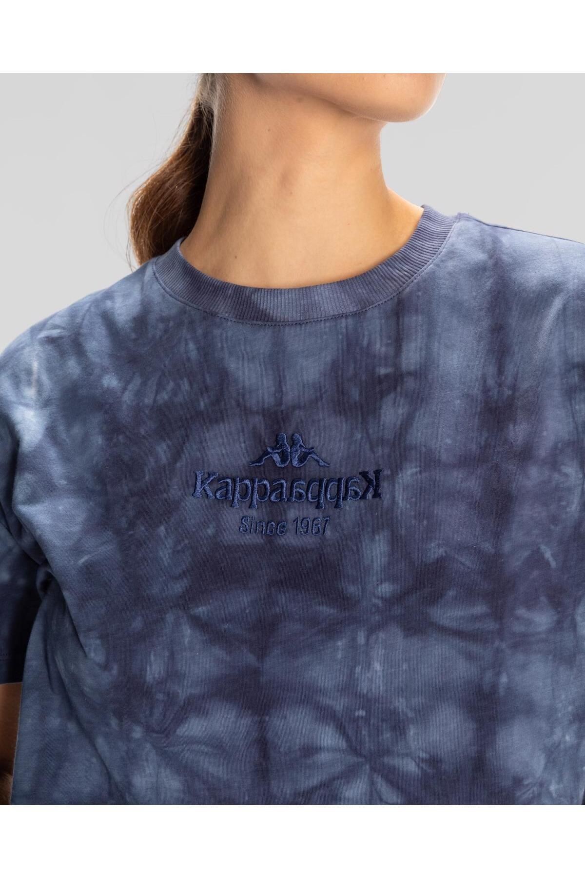 Kappa Authentic Rosemary T-shirt Kadın Mavi Regular Fit Tişört