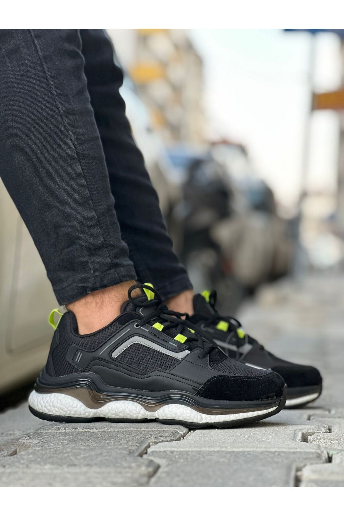 DUNLOP DNP-2469-Siyah Yesil-ERKEK SPOR AYAKKABI