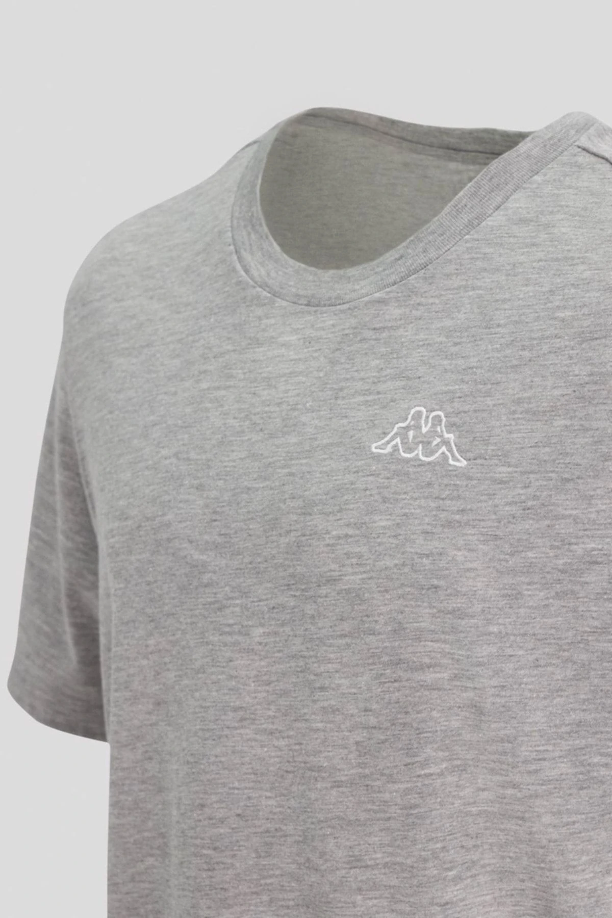 Kappa Logo Cafers Erkek Gri Melanj Regular Fit Tişört