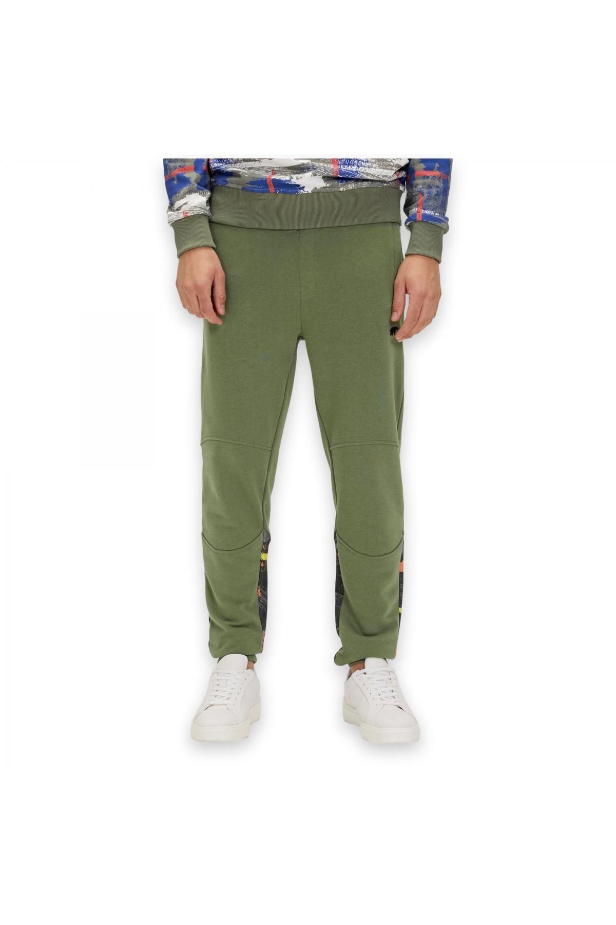 Bad Bear 24.02.14.004 Flame Sweatpants Haki Erkek Eşofman Altı