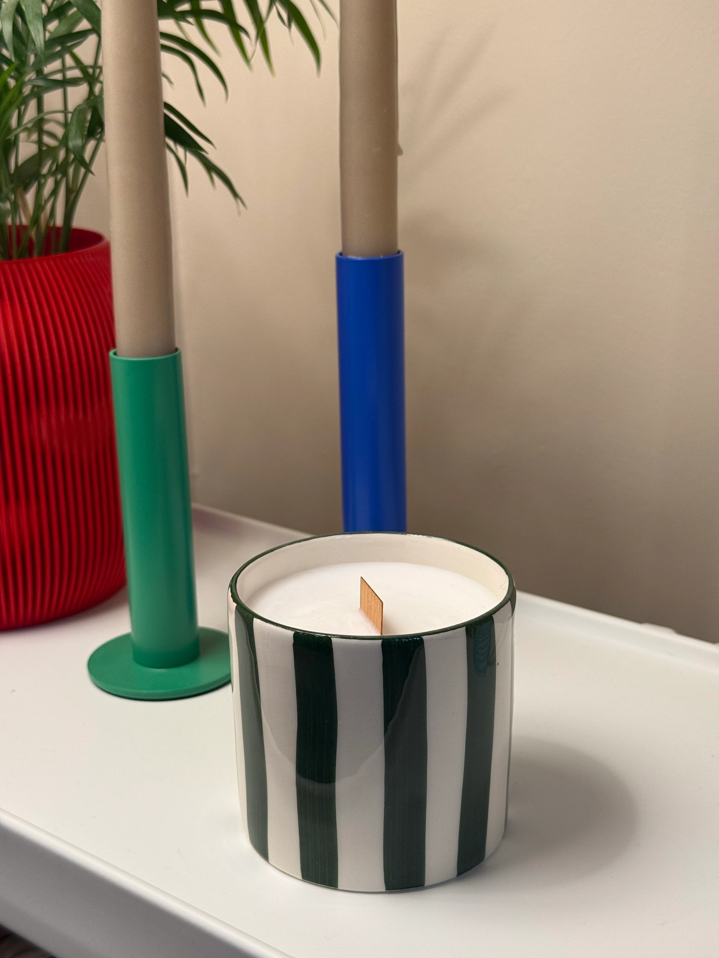 Koyu Yeşil Hare Collection Soya Mum