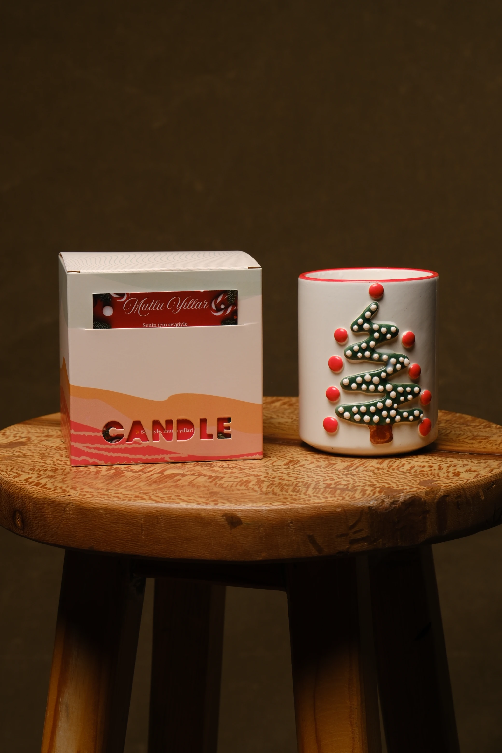 Yılbaşı Kokulu - Ahşap Fitilli Mum