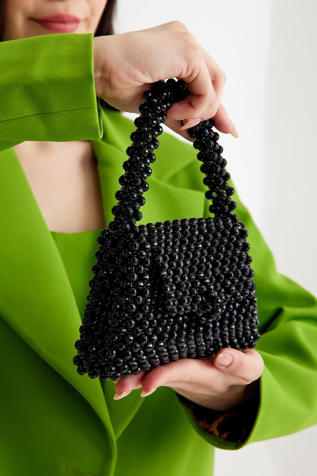 CLARA BEAD BAG - Black