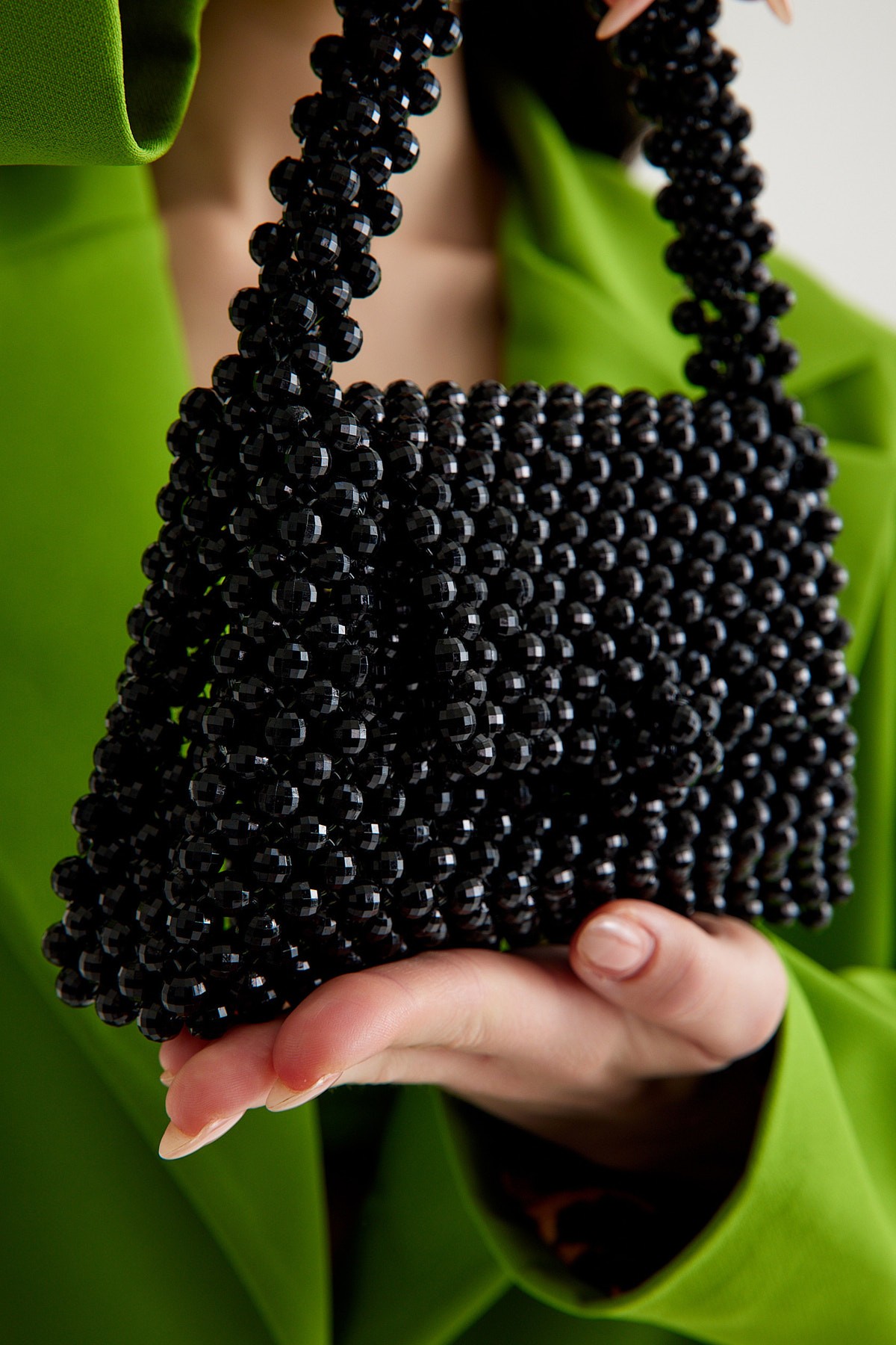 CLARA BEAD BAG - Black