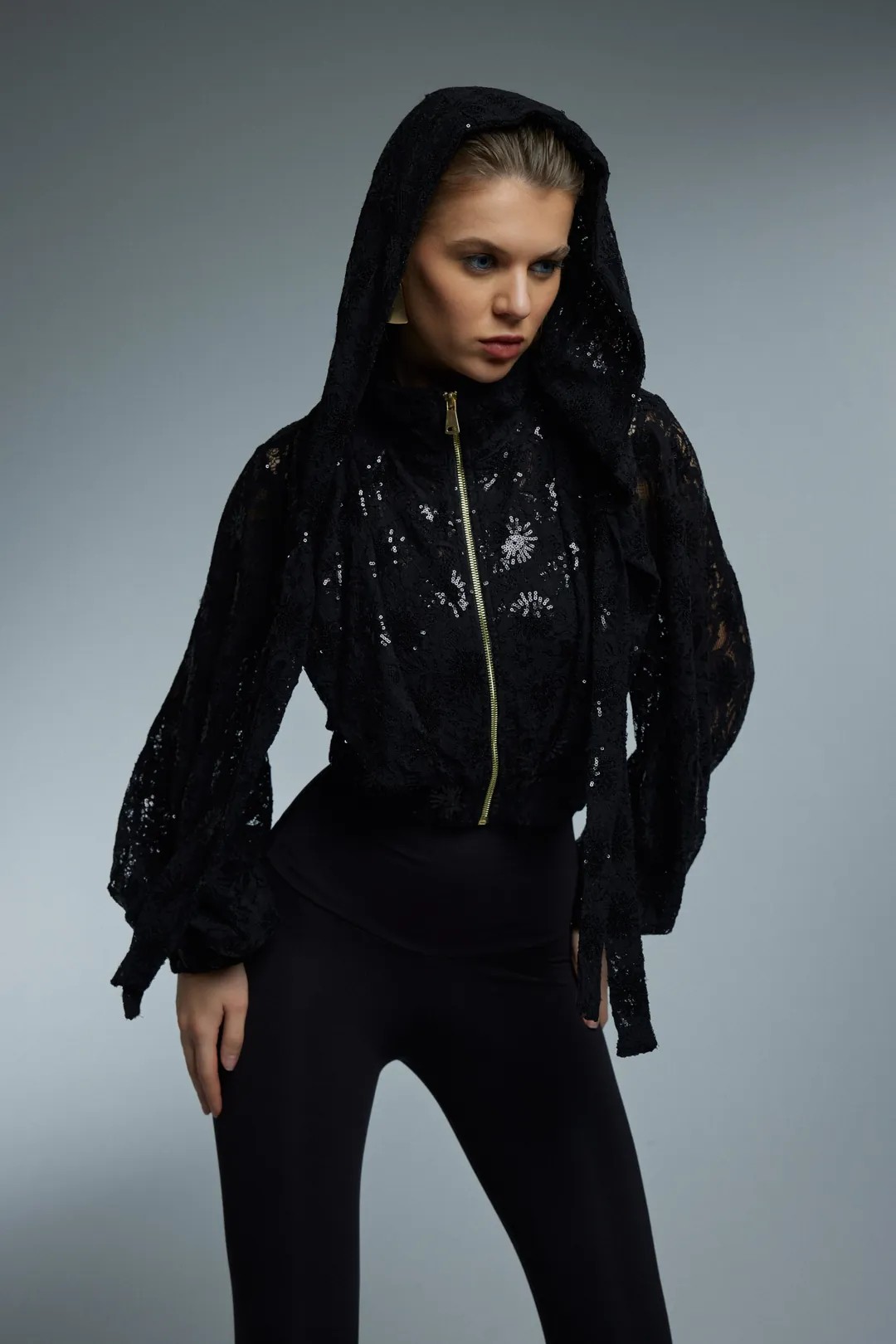 NICOLE BOMBER JACKET - Black