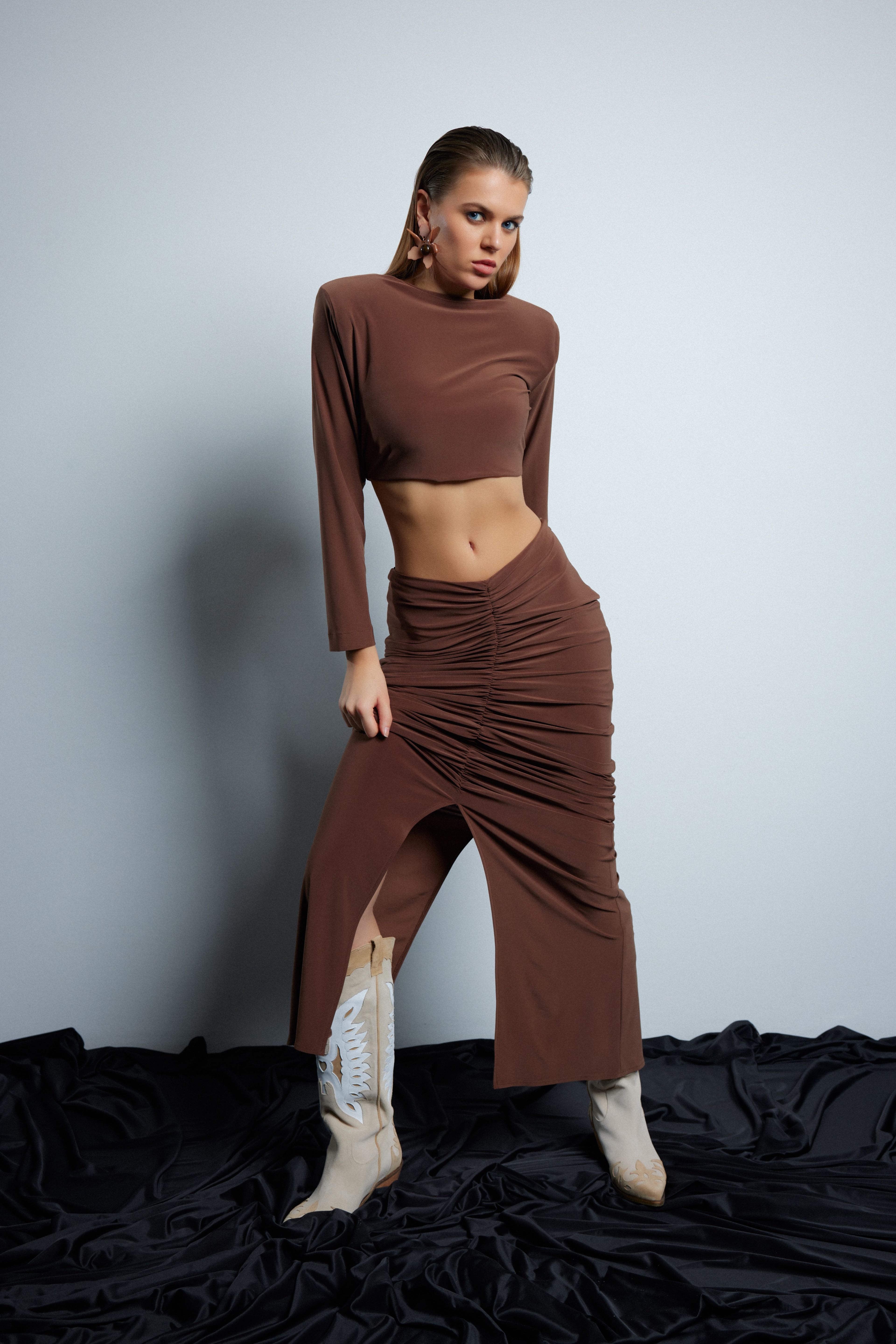 GLORIA SUIT - Brown