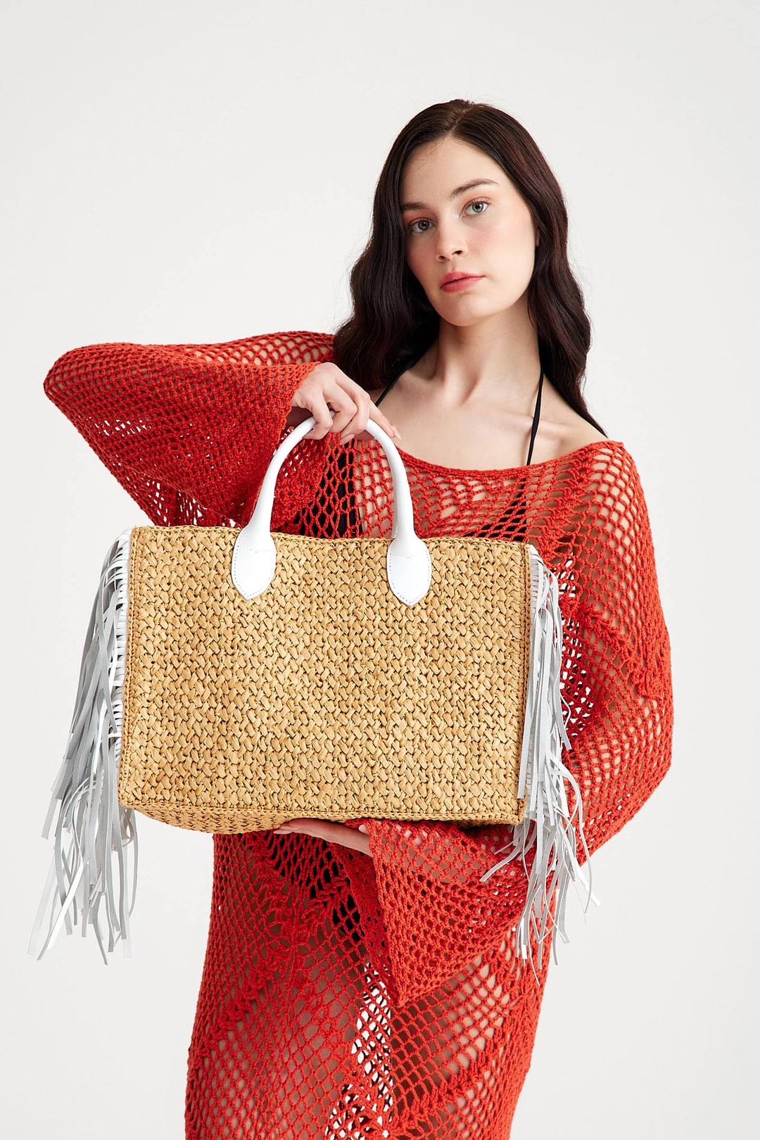 HERA RAFFIA TOTE BAG - Beige