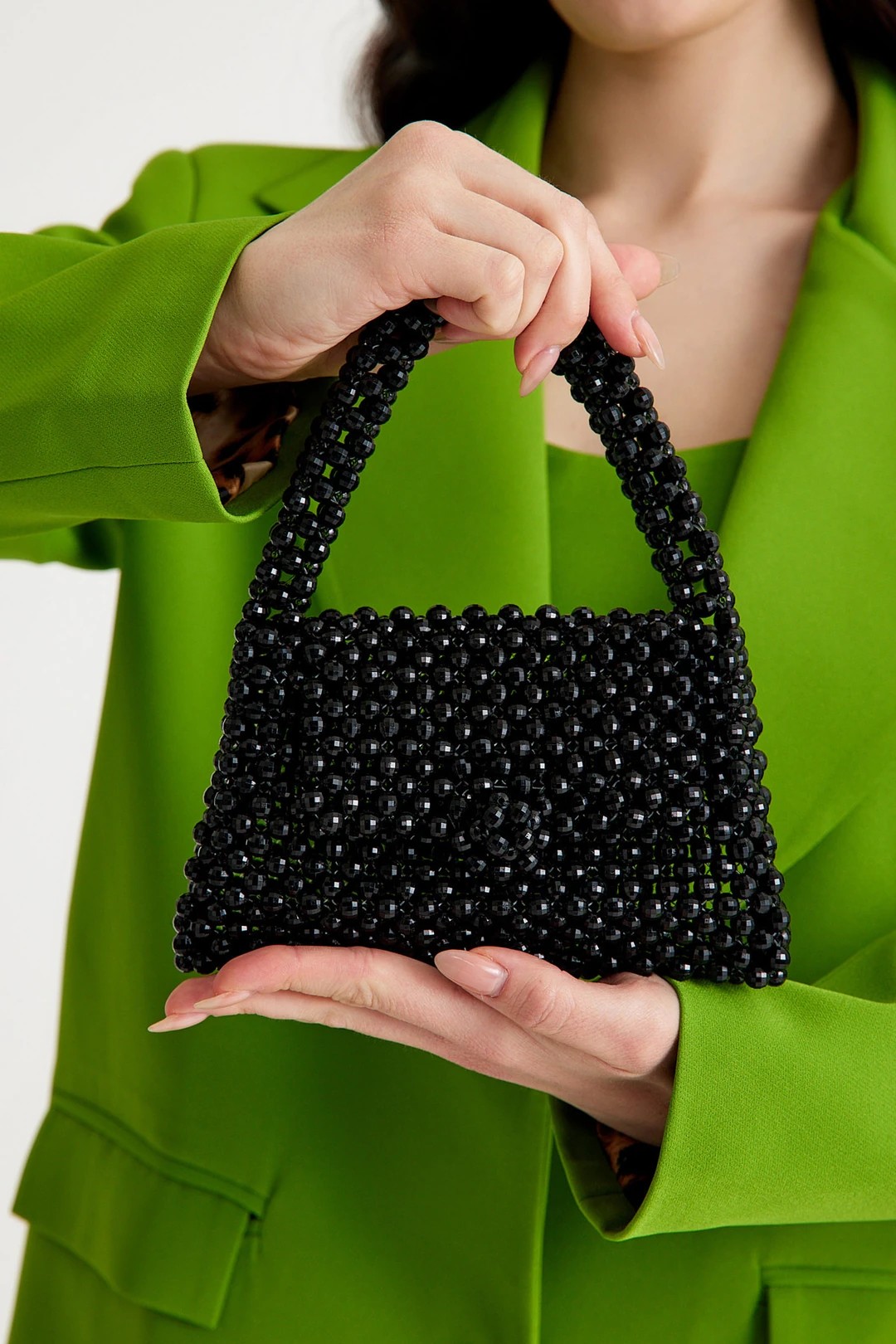 CLARA BEAD BAG - Black