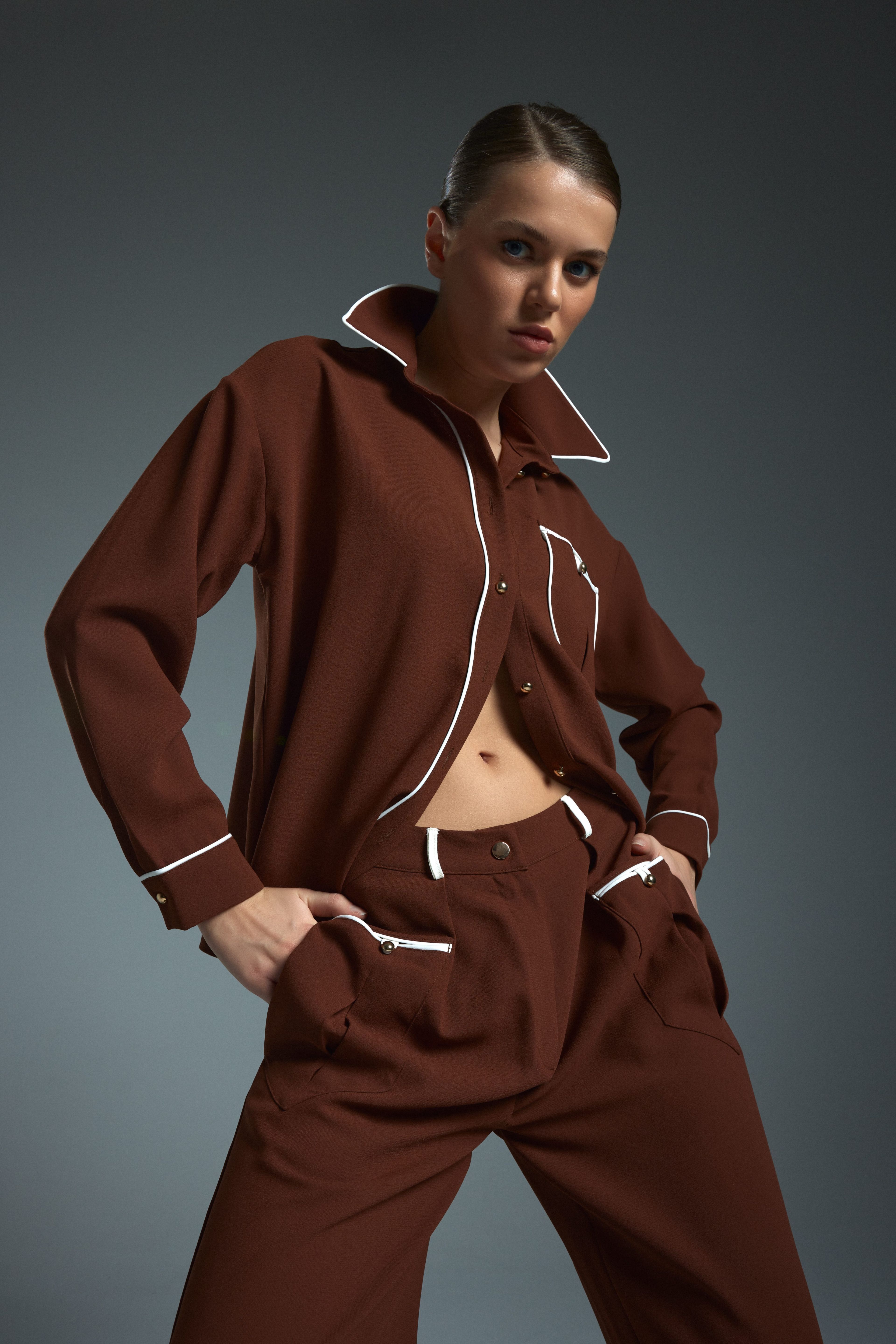 PIJAMAS SUIT - Brown
