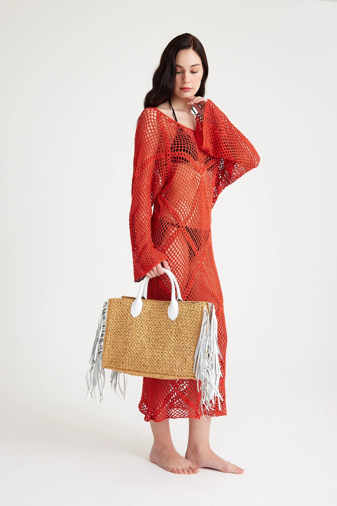 HERA RAFFIA TOTE BAG - Beige