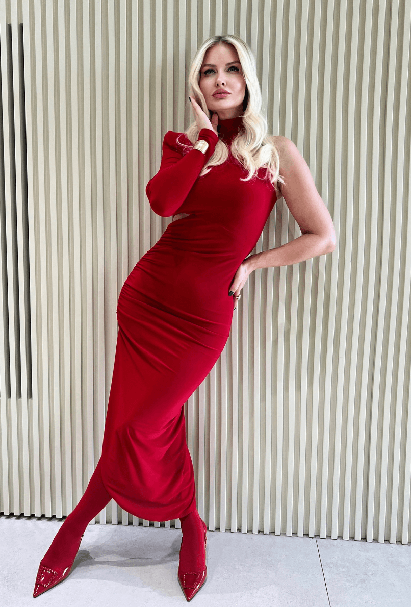 CUT-OUT DRESS - Red