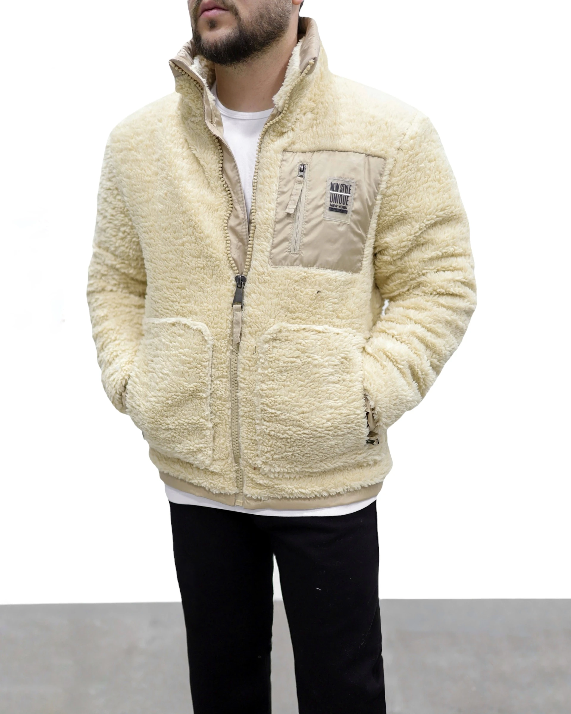 PELUŞ CEKET - Açık Boz Kahverengi