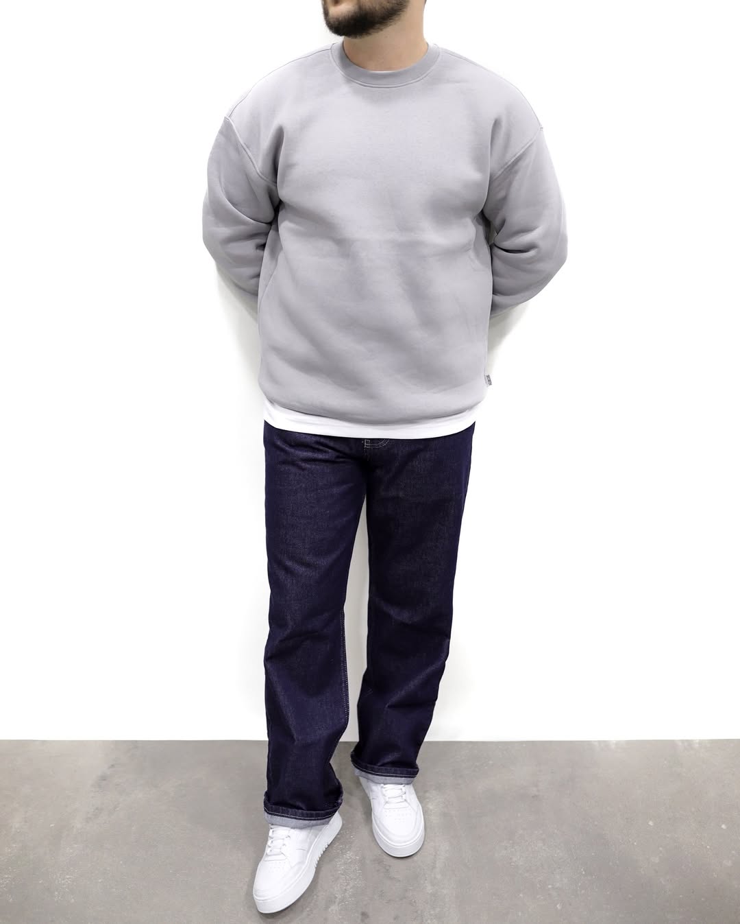 ŞARDONLU 3 İPLİK OVERSİZE SWEATSHİRT - Gri