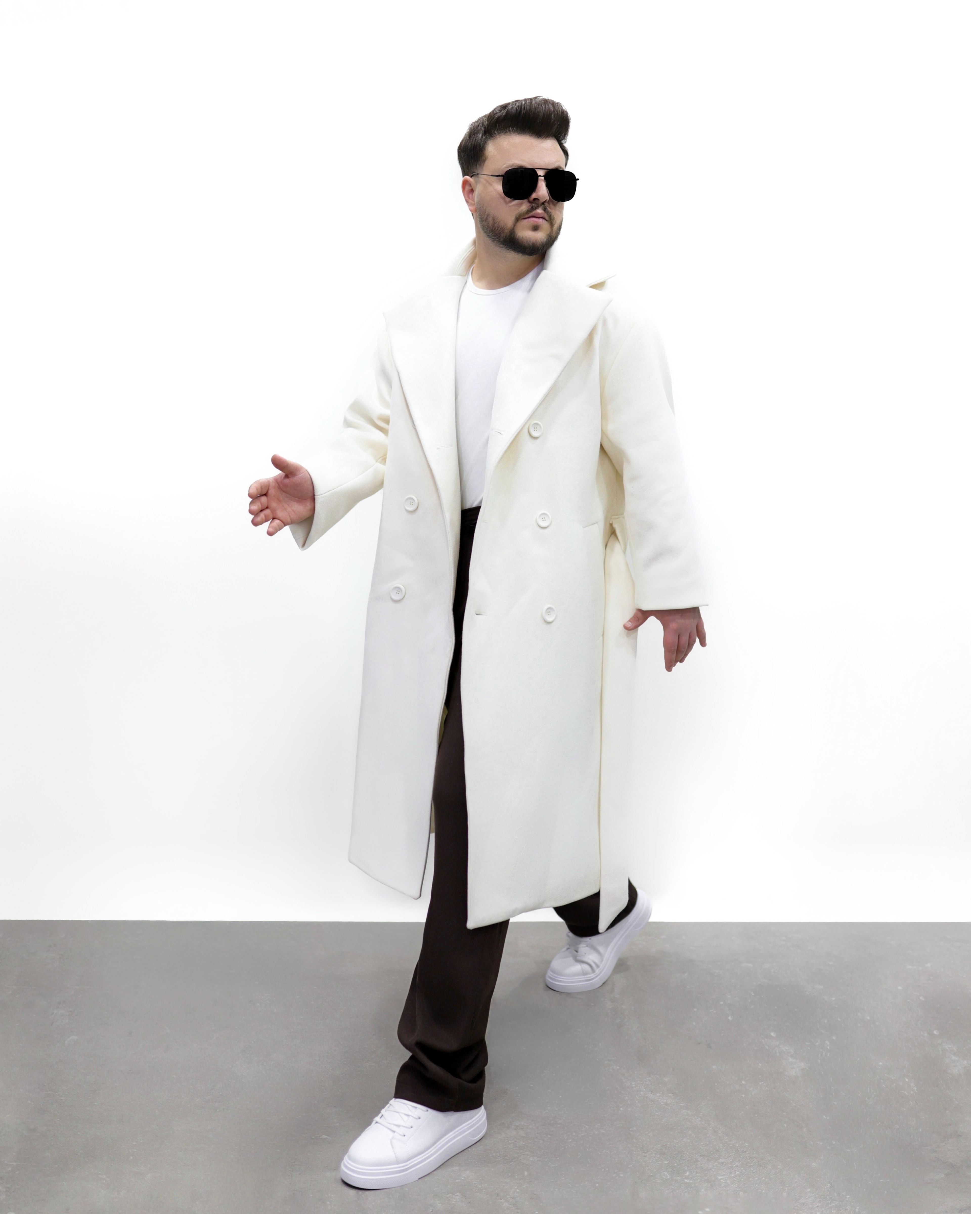 KEMERLİ KAŞE KABAN - EKRU