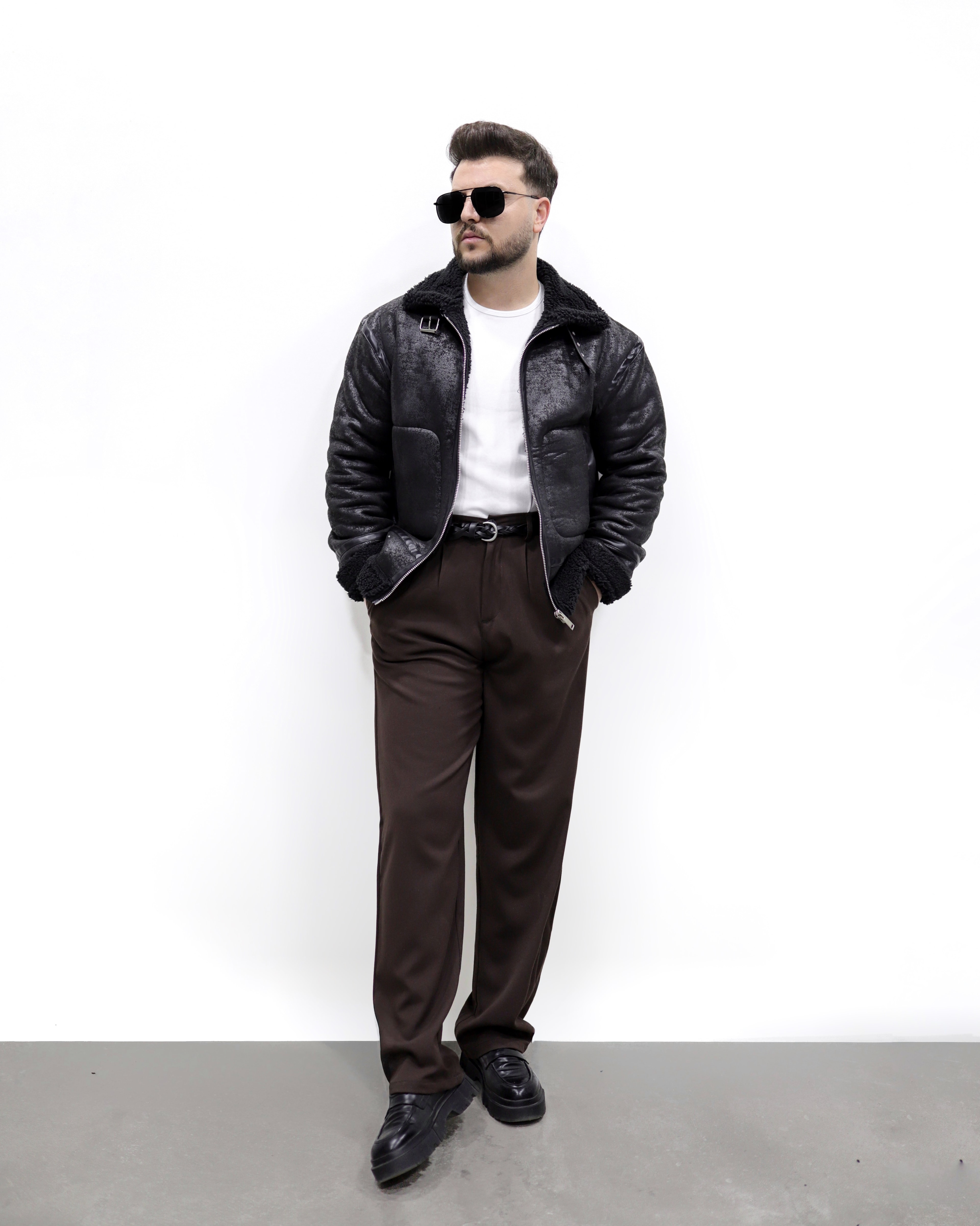 KÜRKLÜ MONT - Siyah