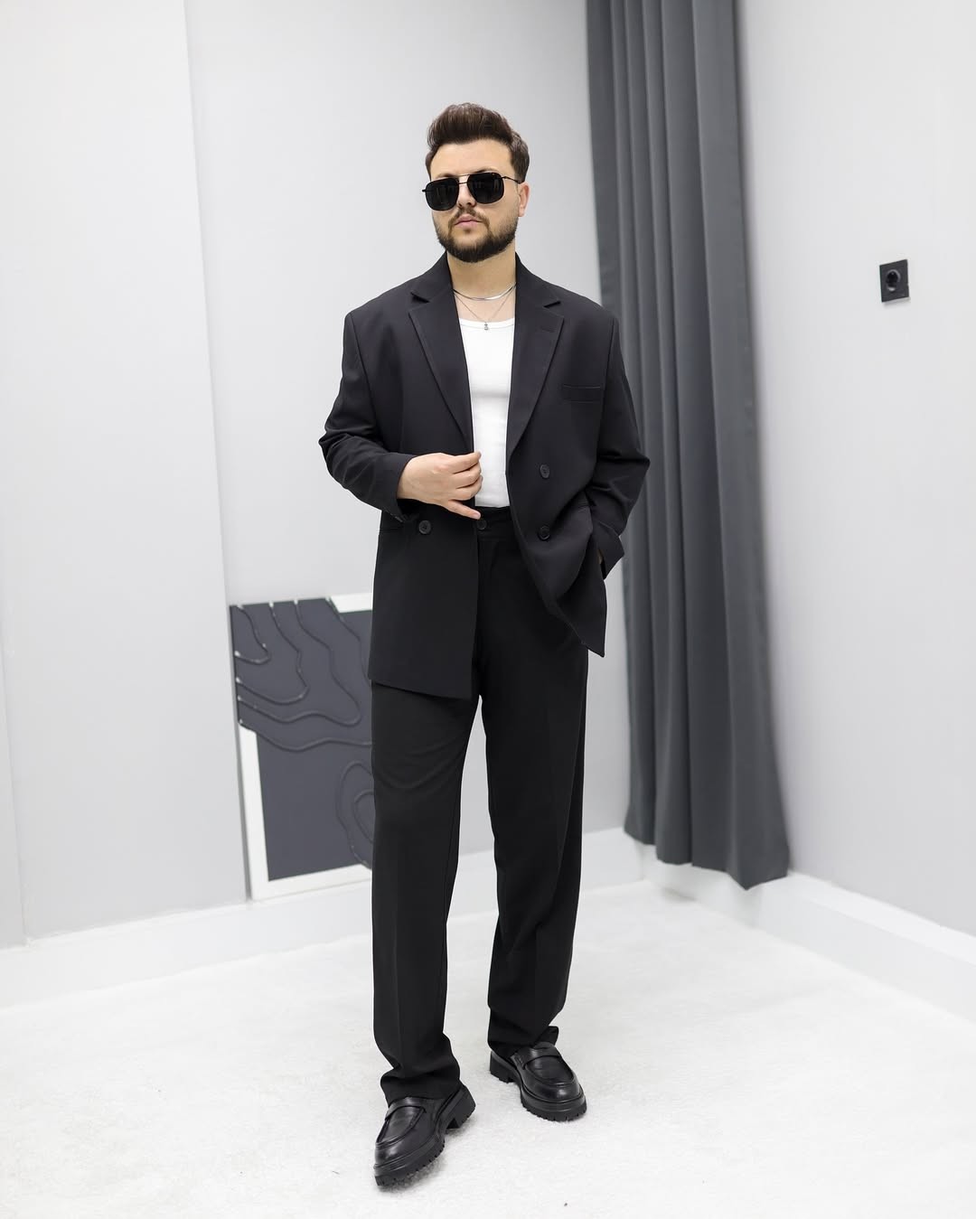 Oversize Takım Elbise - Siyah