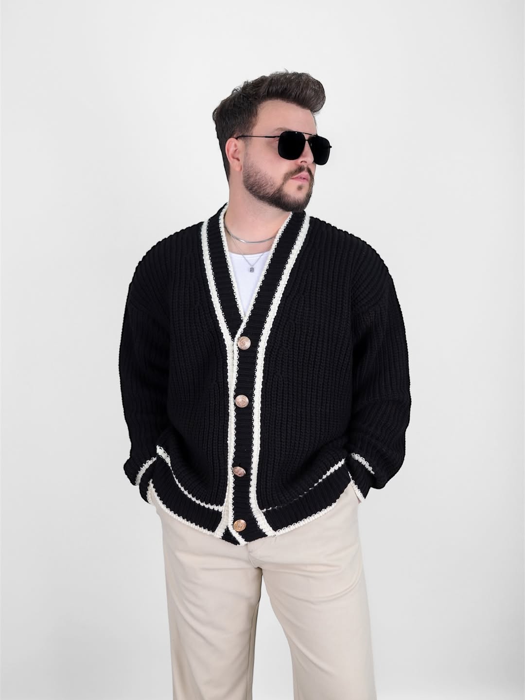 GİESTO OLD MONEY ÖRME HIRKA
