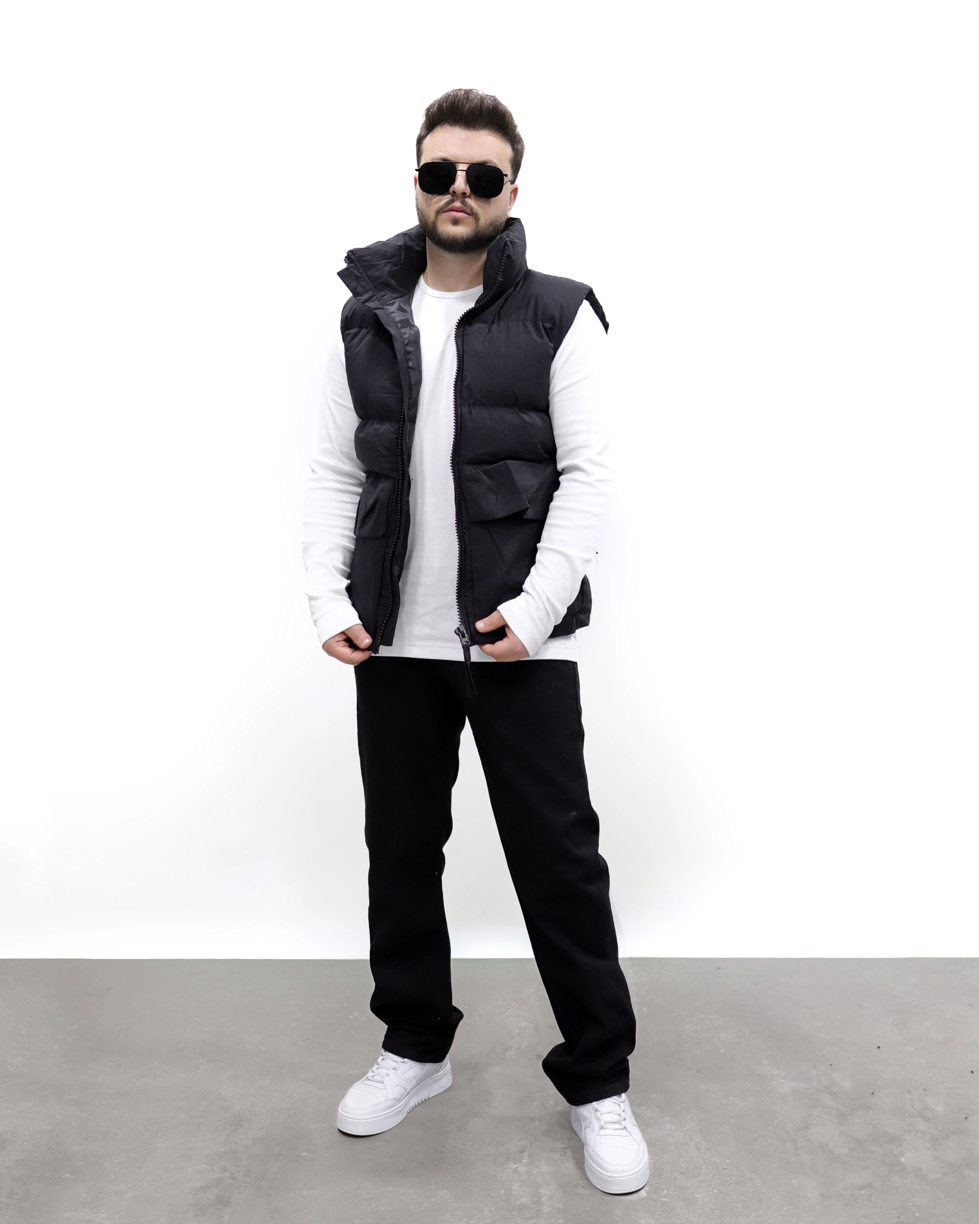 KIRINKIL ŞİŞME YELEK - Siyah