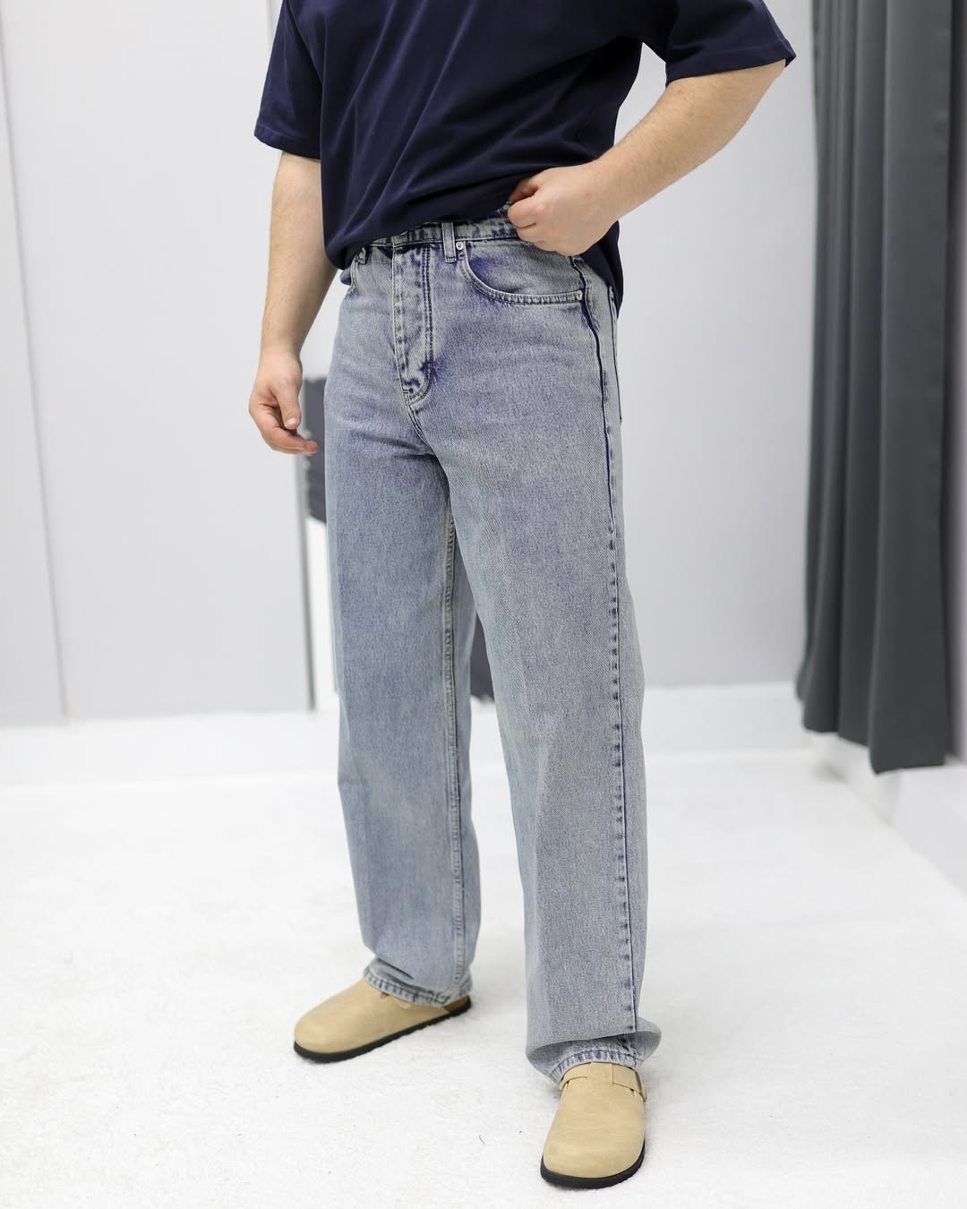 Giesto Baggy Yıkamalı Kot Jean