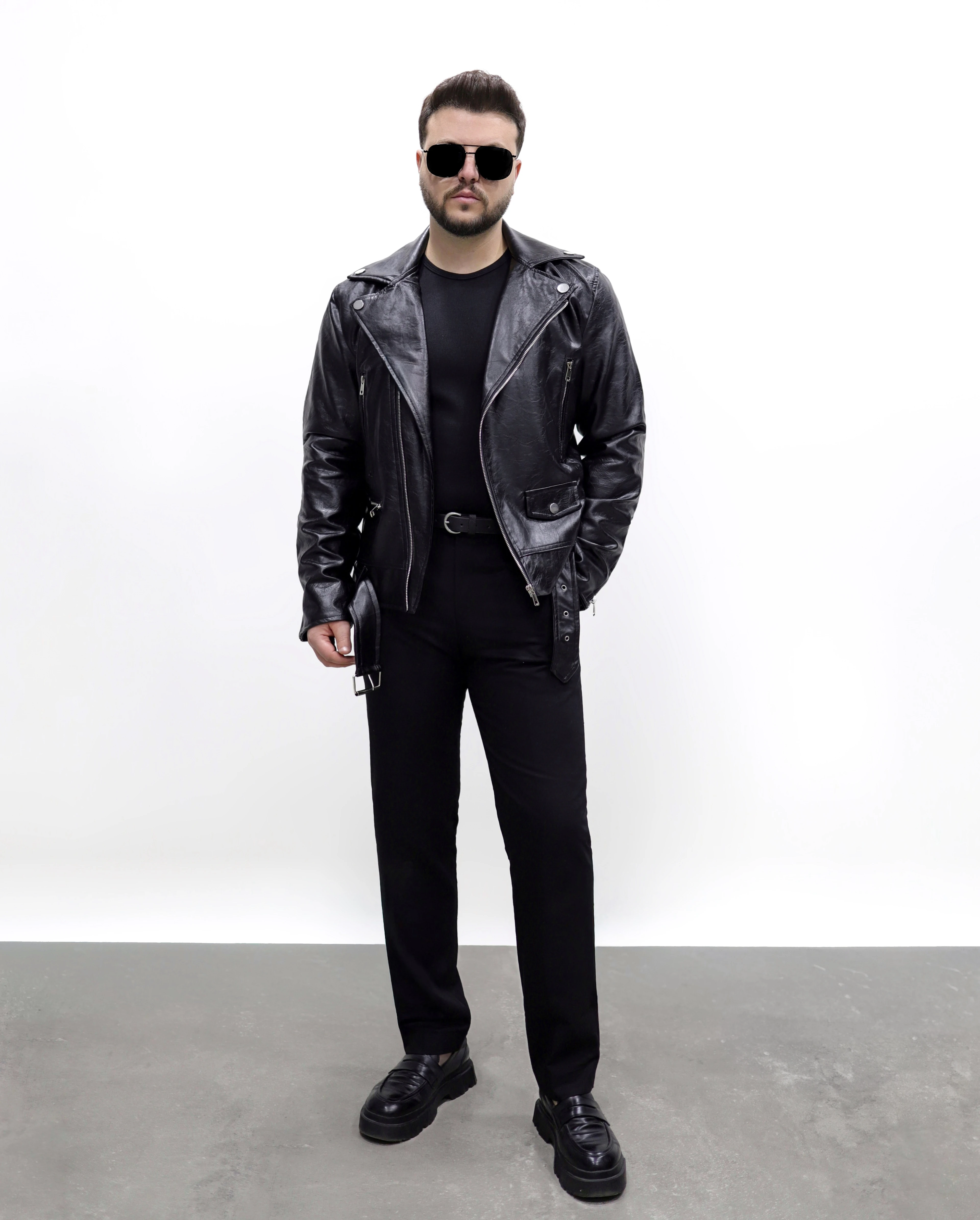 KUZEY VİNTAGE DERİ CEKET - Siyah