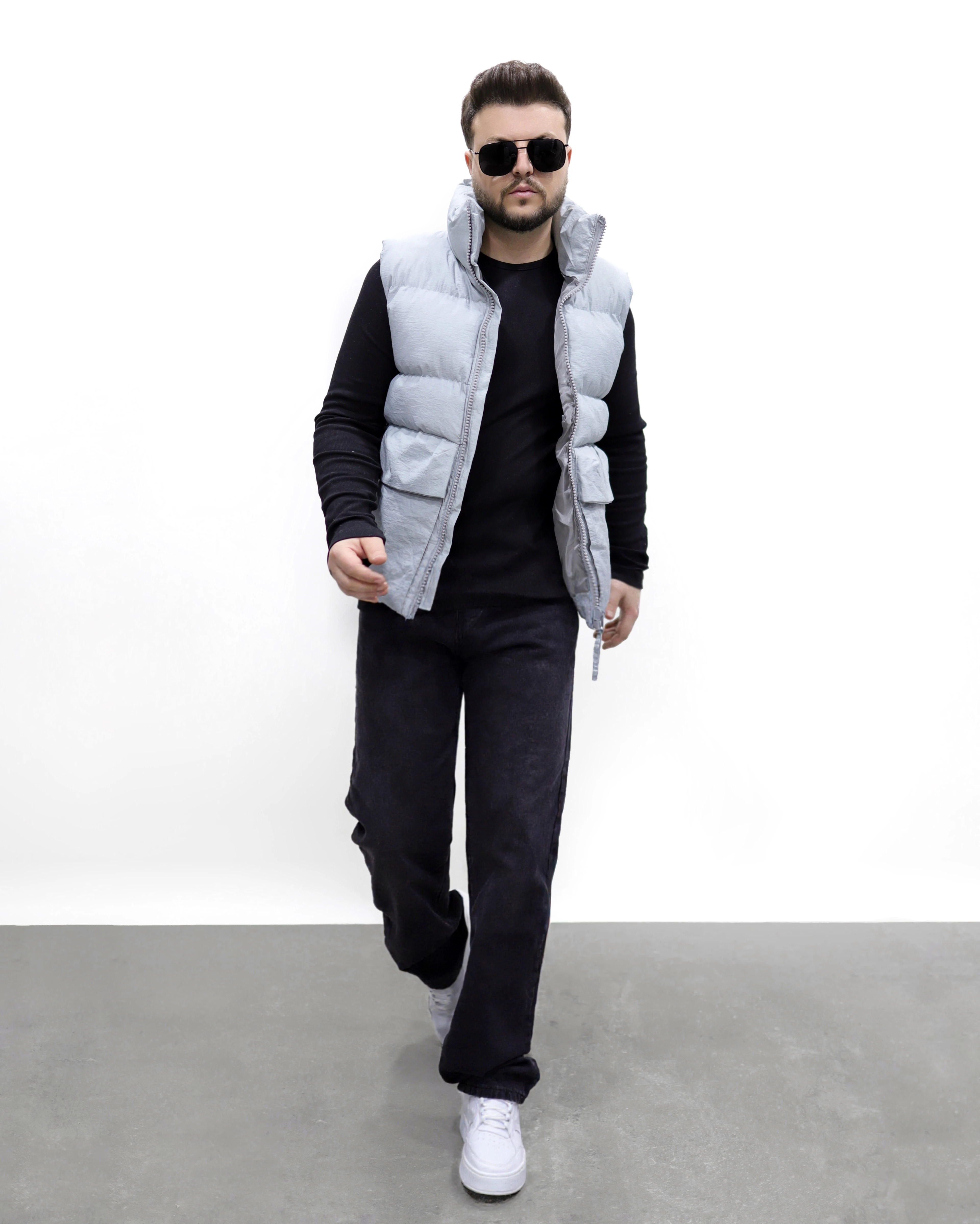 KIRINKIL ŞİŞME YELEK - Gri