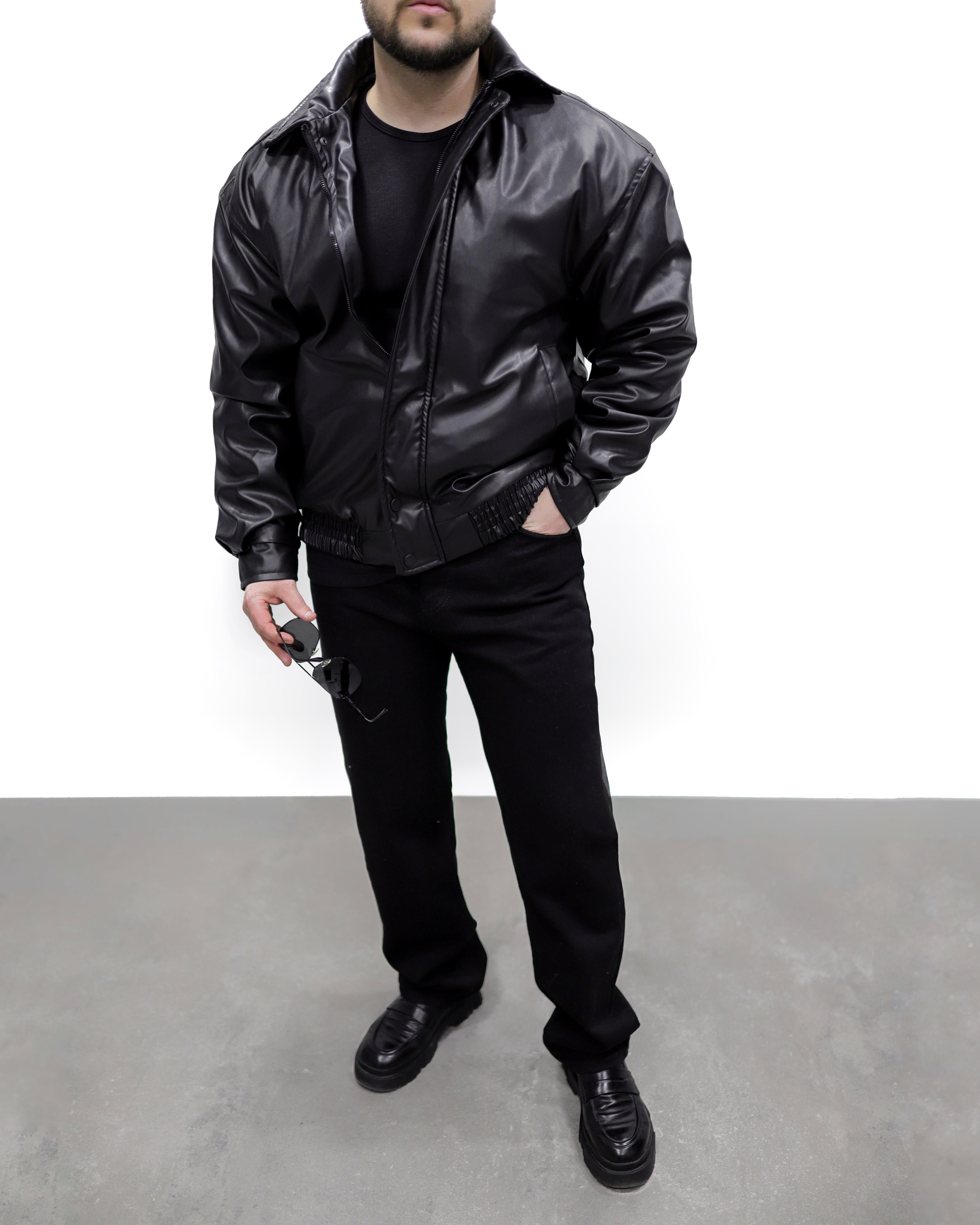 OVERSİZE BOMBER DERİ MONT