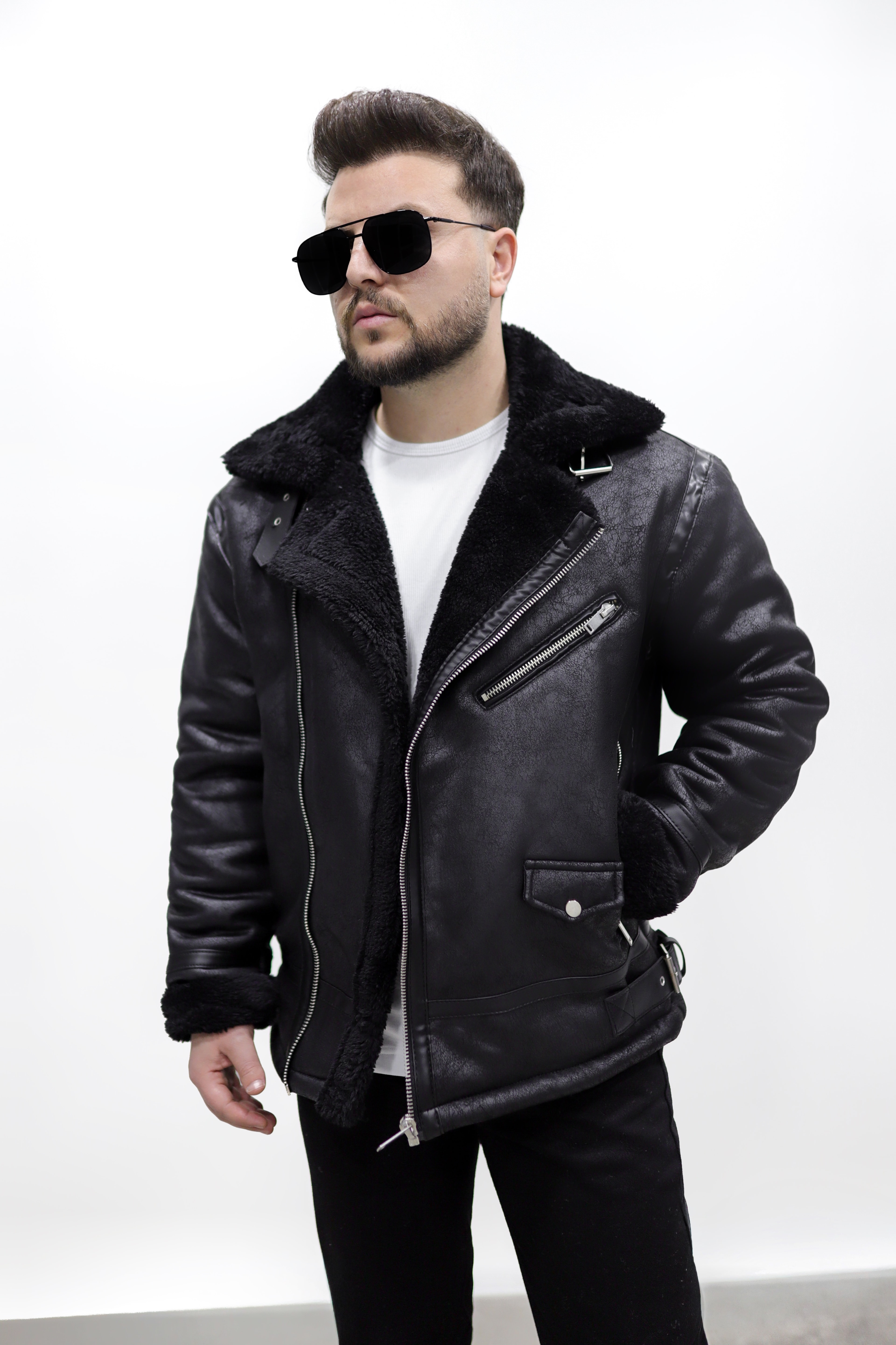 NAPA DERİ KÜRKLÜ MONT