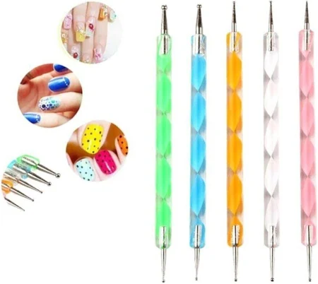 PROFESYONEL TIRNAK SÜSLEME NAIL ART KALEMI DOT 5 ADET YRC-083