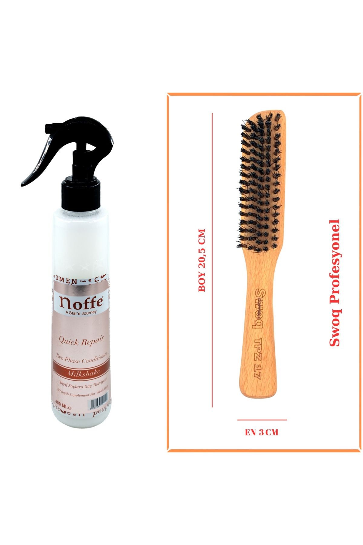 TPZ17 PROFESYONEL TOPUZ FIRÇASI & MİLK FÖN SUYU 400ML