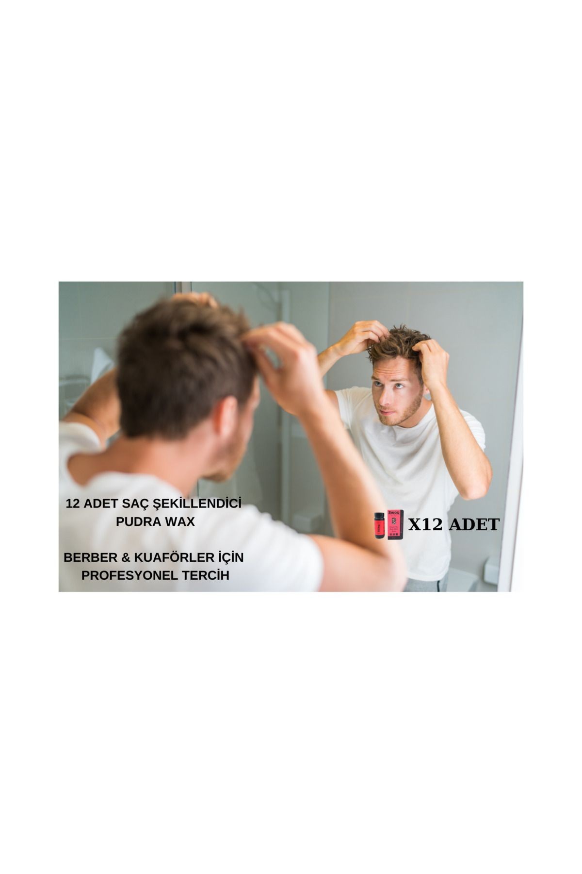 SAÇ ŞEKİLLENDİRİCİ PUDRA WAX NO:3 20GR BERBER & KUAFÖRLER İÇİN PROFESYONEL TERCİH X12 ADET
