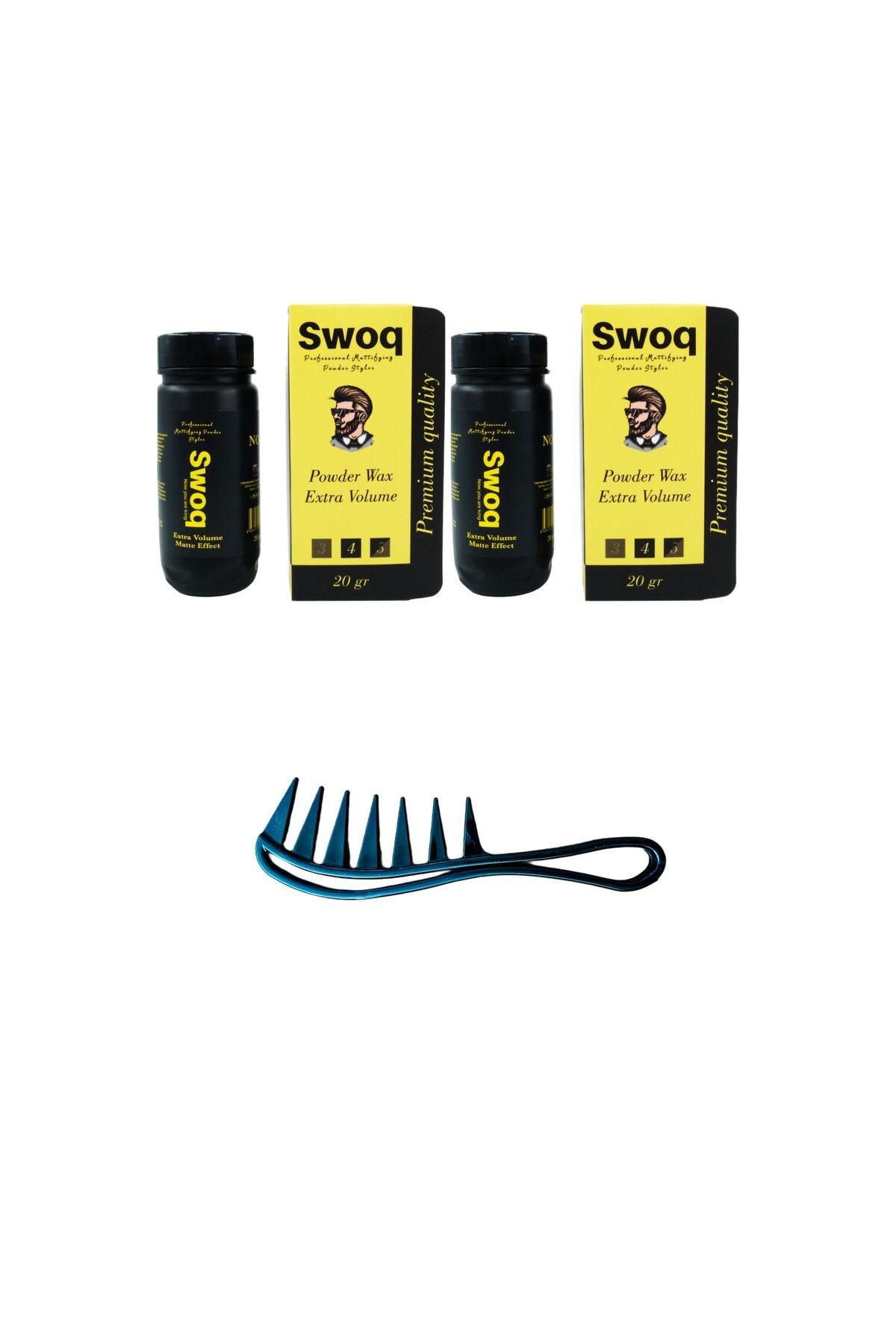 SAÇ ŞEKİLLENDİRİCİ PUDRA WAX NO:2 20GR X2 ADET & ŞEKİL TARAĞI